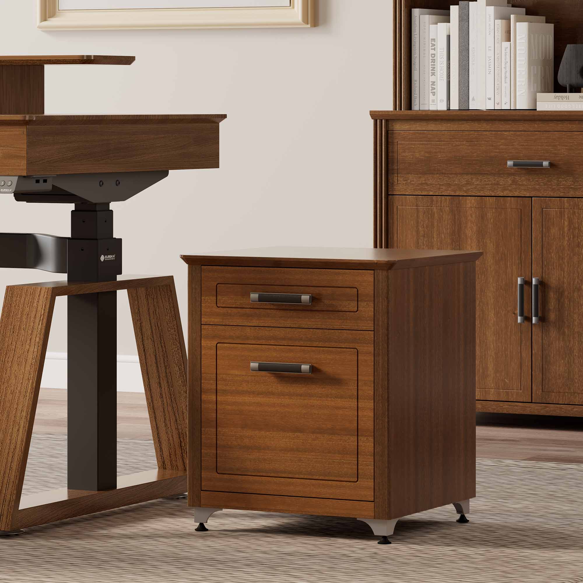 19" File Storage Cabinet, Dark Walnut - Image 3