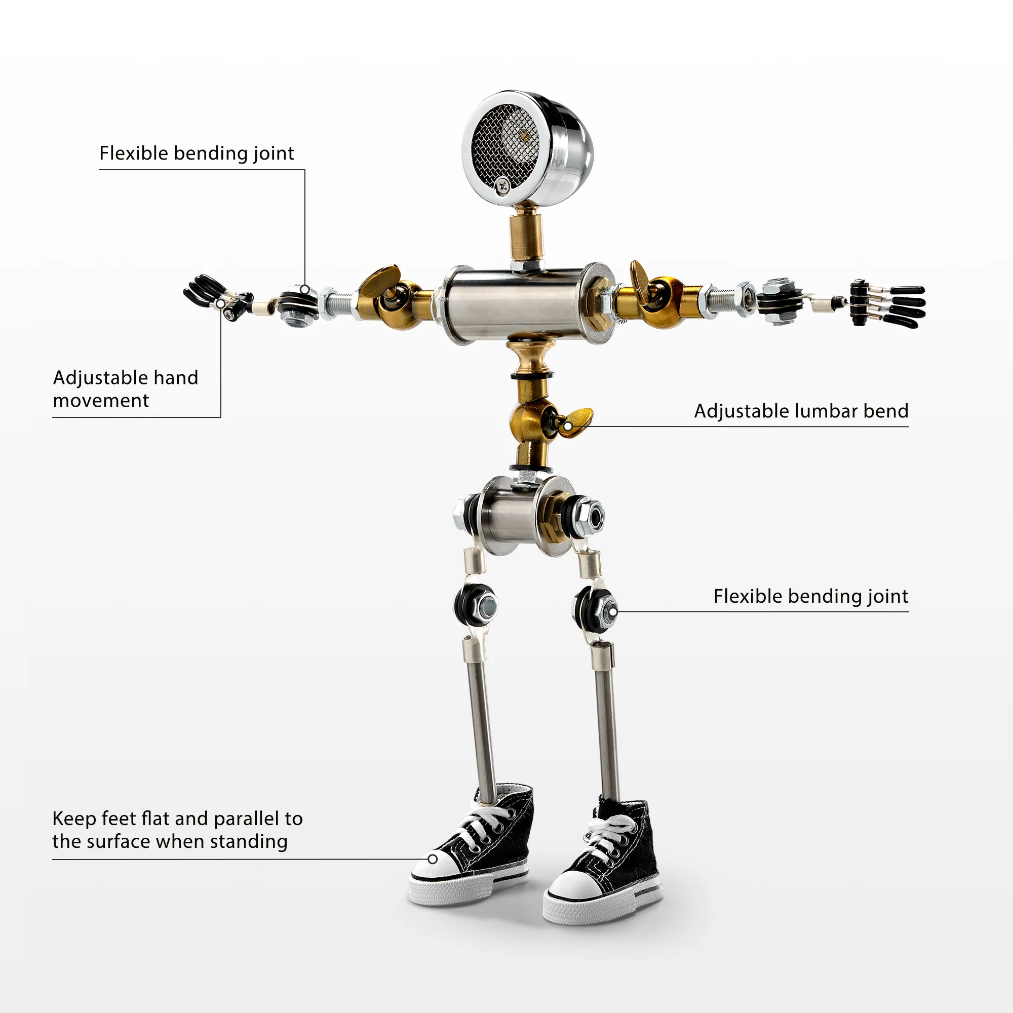 HD-19, 14''H, Robot-Shaped Cyberpunk Table Lamp Decor - Image 7