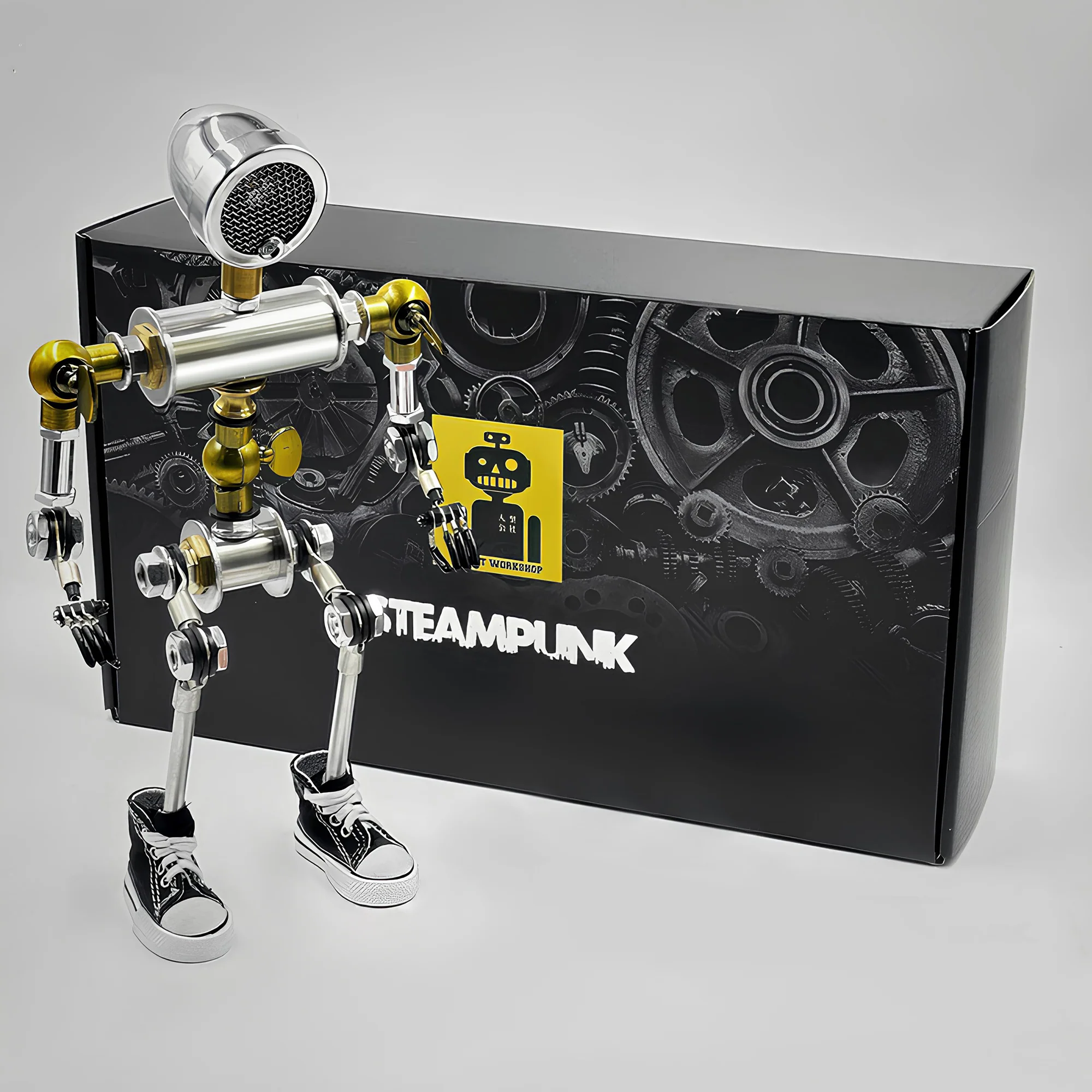 HD-19, 14''H, Robot-Shaped Cyberpunk Table Lamp Decor - Image 8