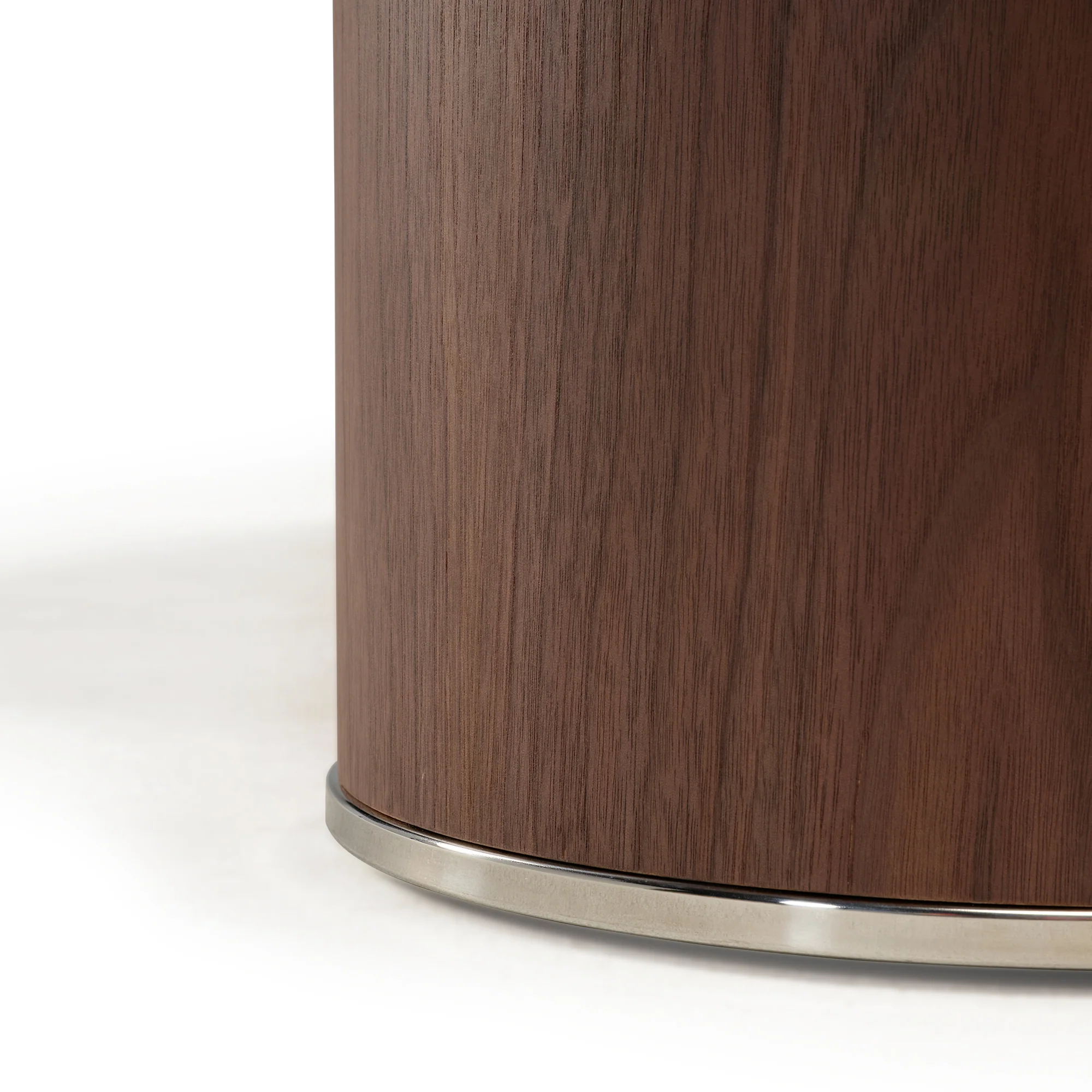 41" Irregular Round Solid Wood Walnut Coffee Table - Image 11