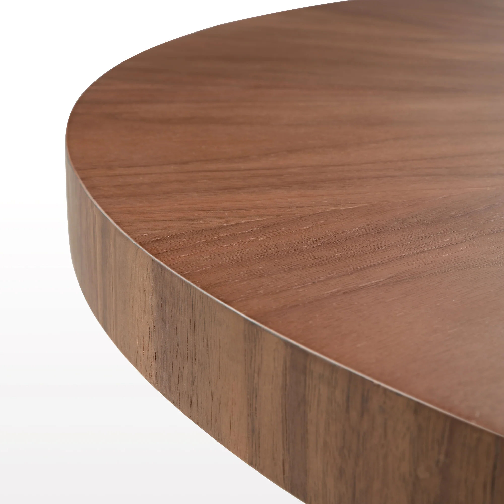 41" Irregular Round Solid Wood Walnut Coffee Table - Image 8
