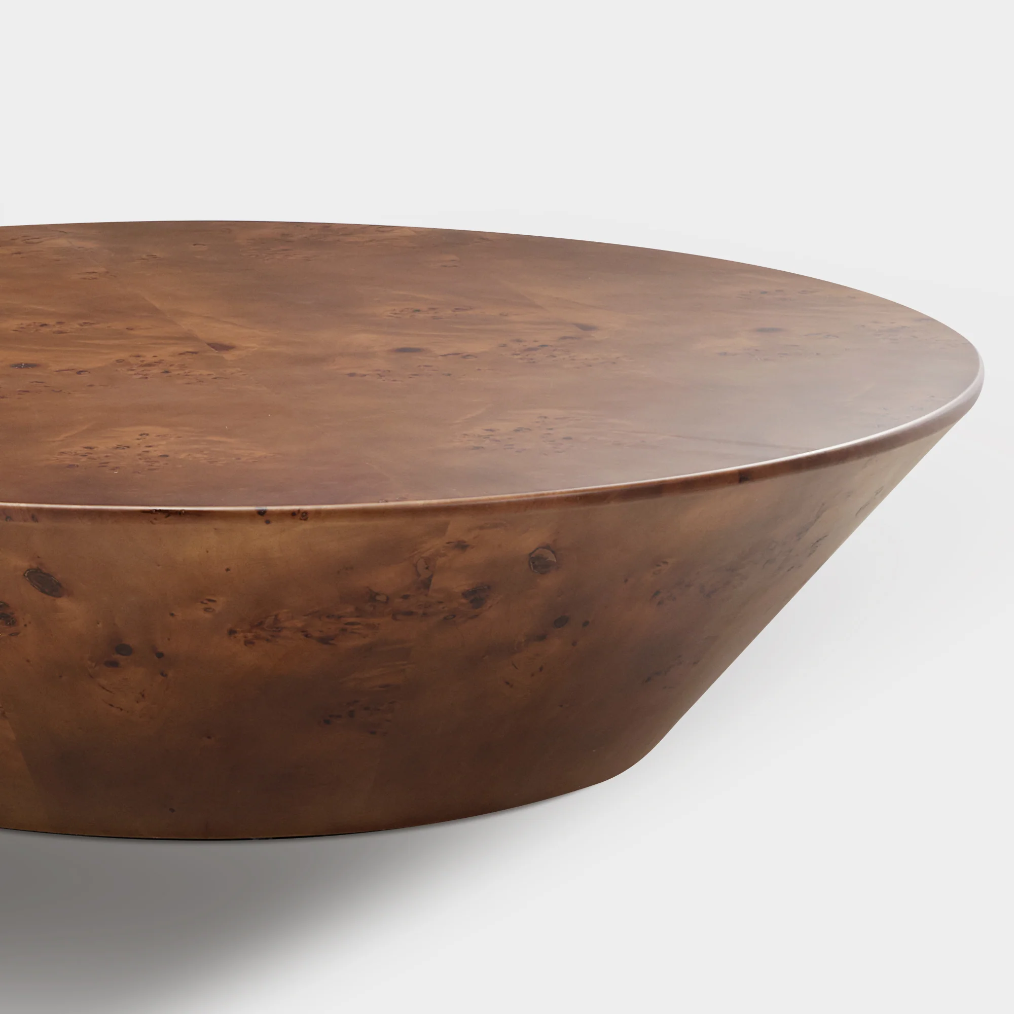 43" Brown Round Coffee Table Set of 2 - Image 7