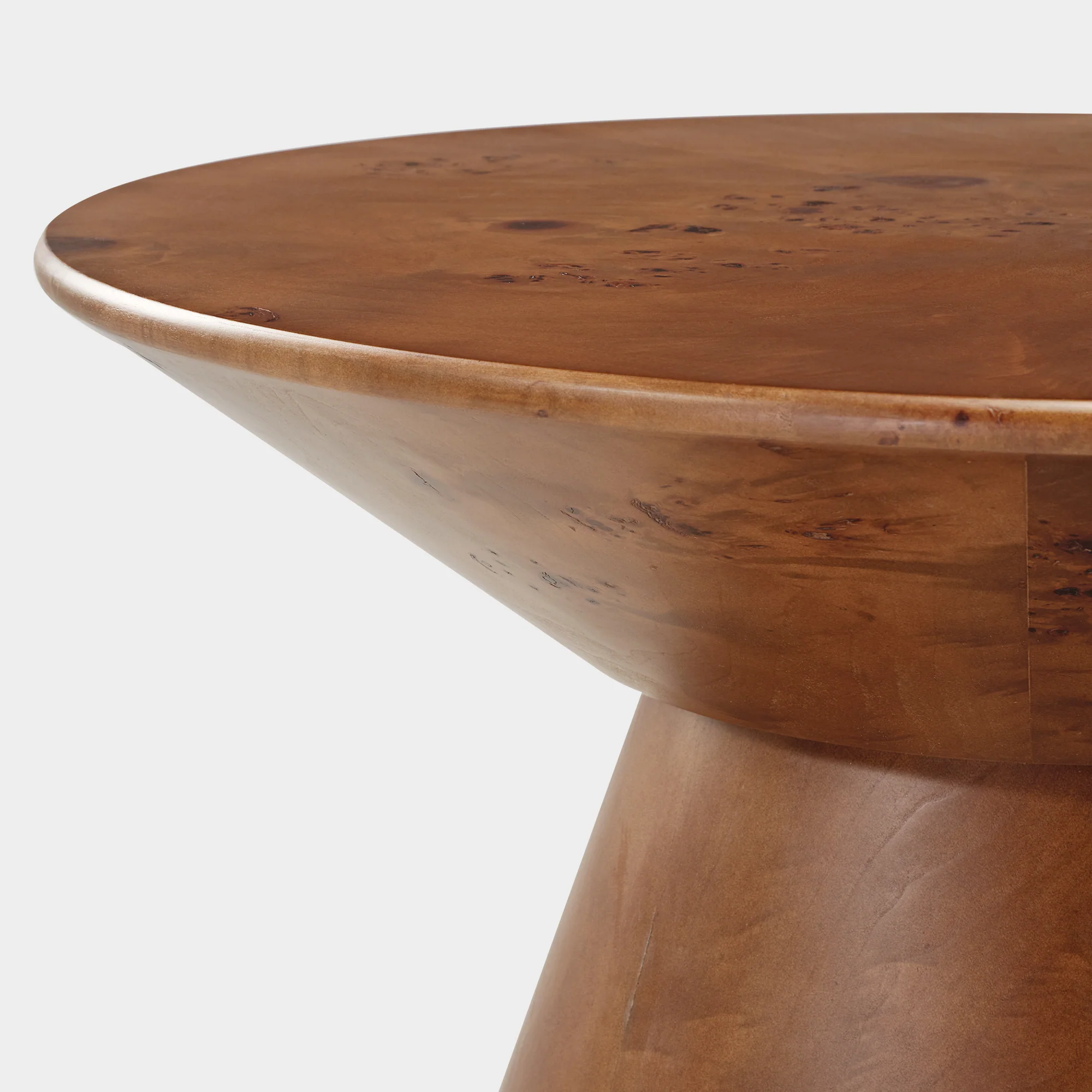 43" Brown Round Coffee Table Set of 2 - Image 9