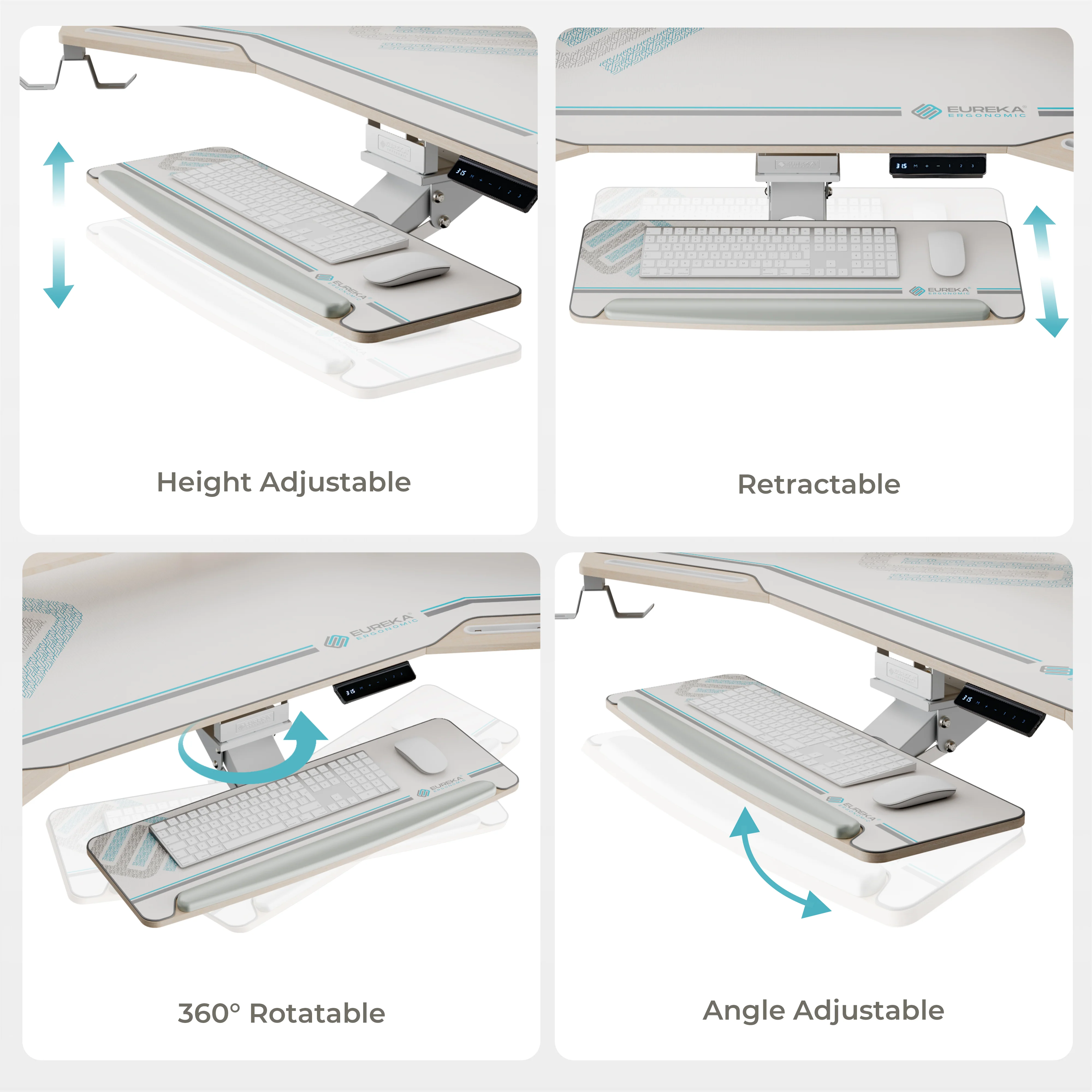 Aero Pro Wing-Shaped Standing Desk (72"x23") - Image 33