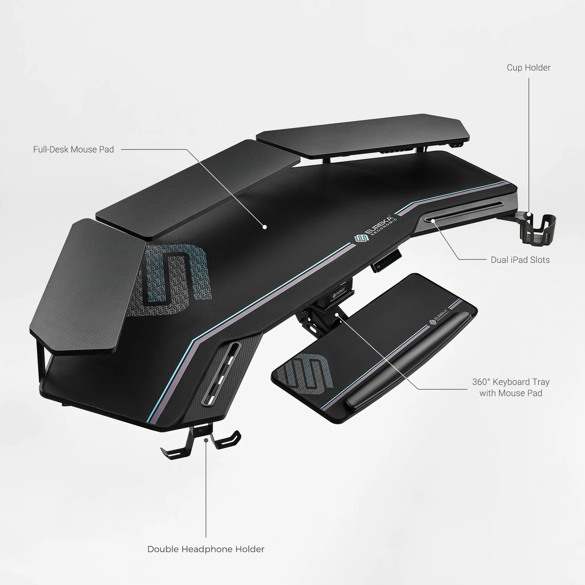Aero Pro Wing-Shaped Standing Desk (72"x23") - Image 5
