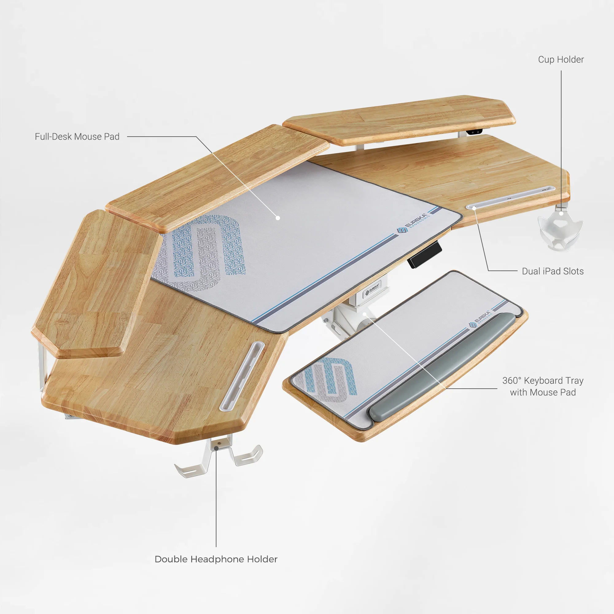 Aero Pro Wing-Shaped Standing Desk (72"x23") - Image 51