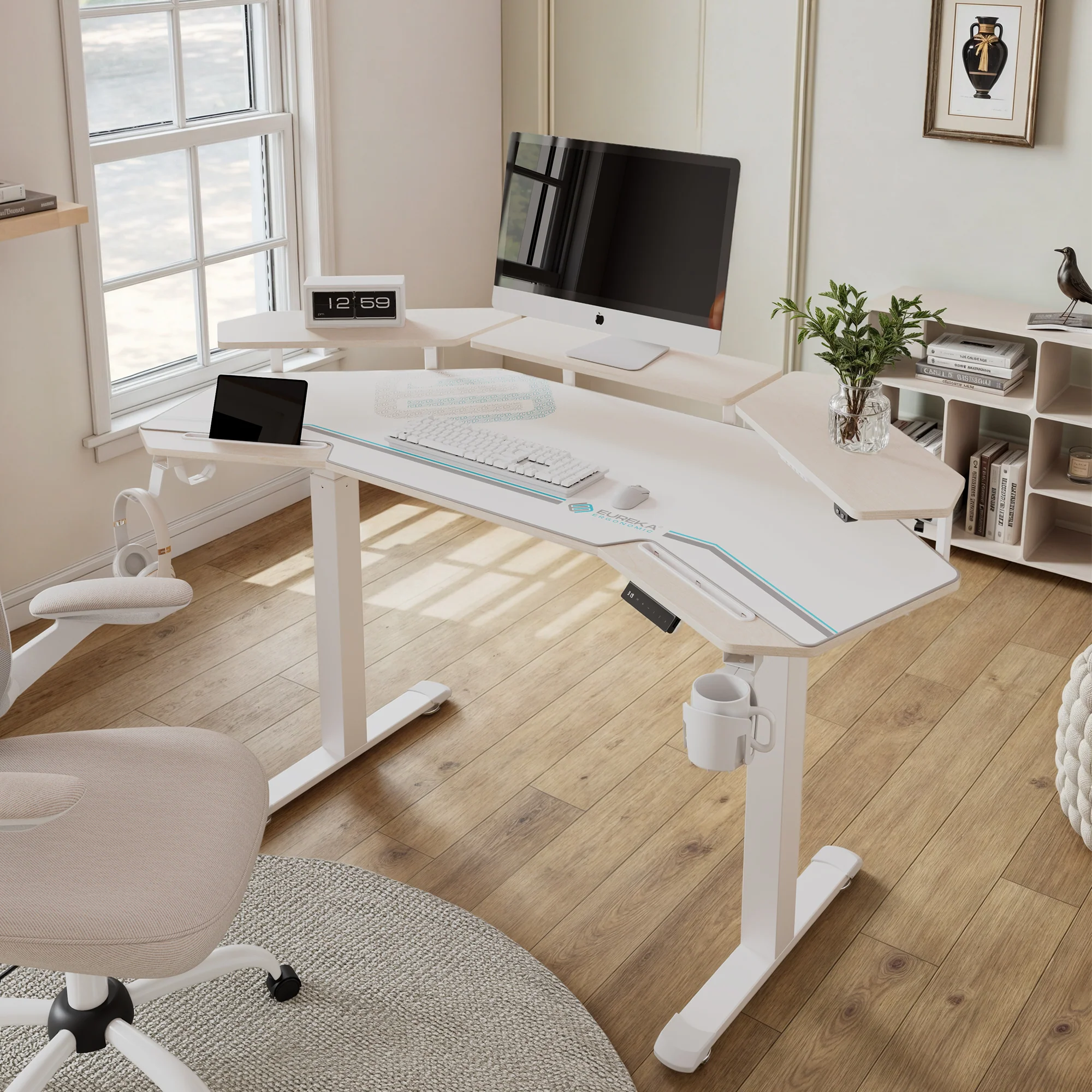 Aero Pro Wing Shaped Standing Desk (63"x23") - Image 13