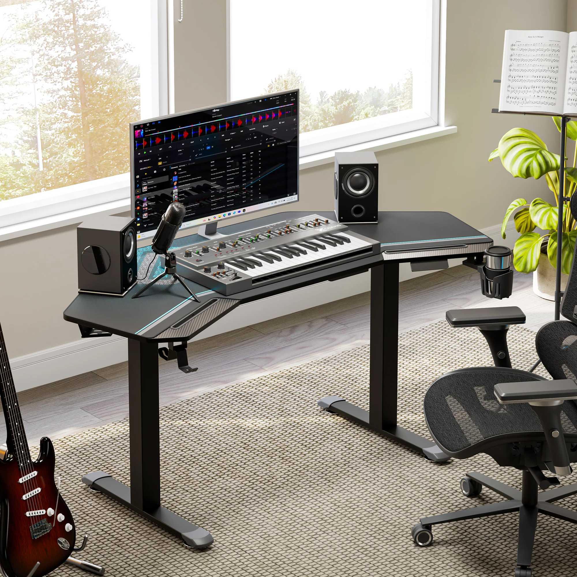 Aero Pro Wing Shaped Standing Desk (63"x23") - Image 37