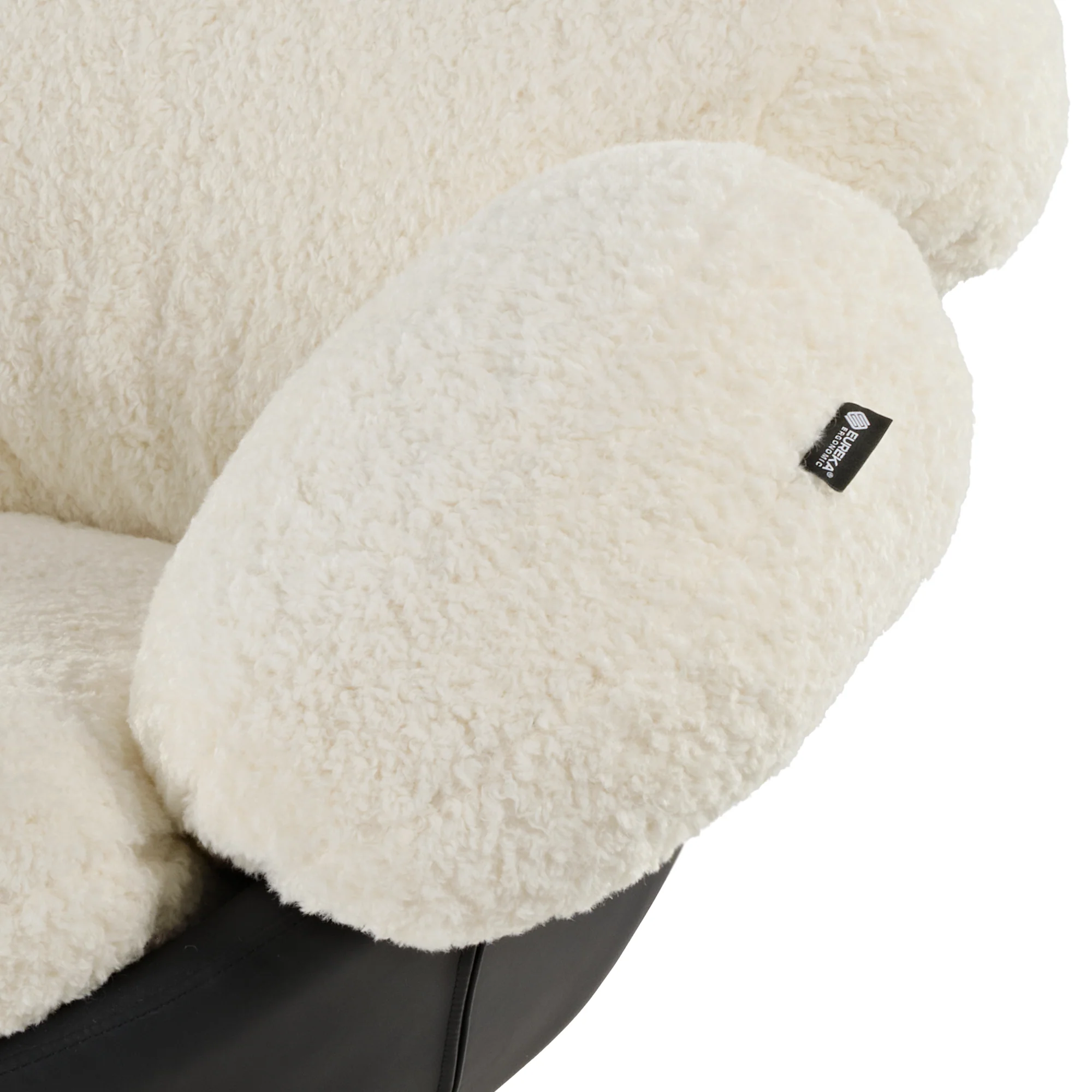 Cara, Modern Comfy Swivel Lounge Chair, White - Image 6