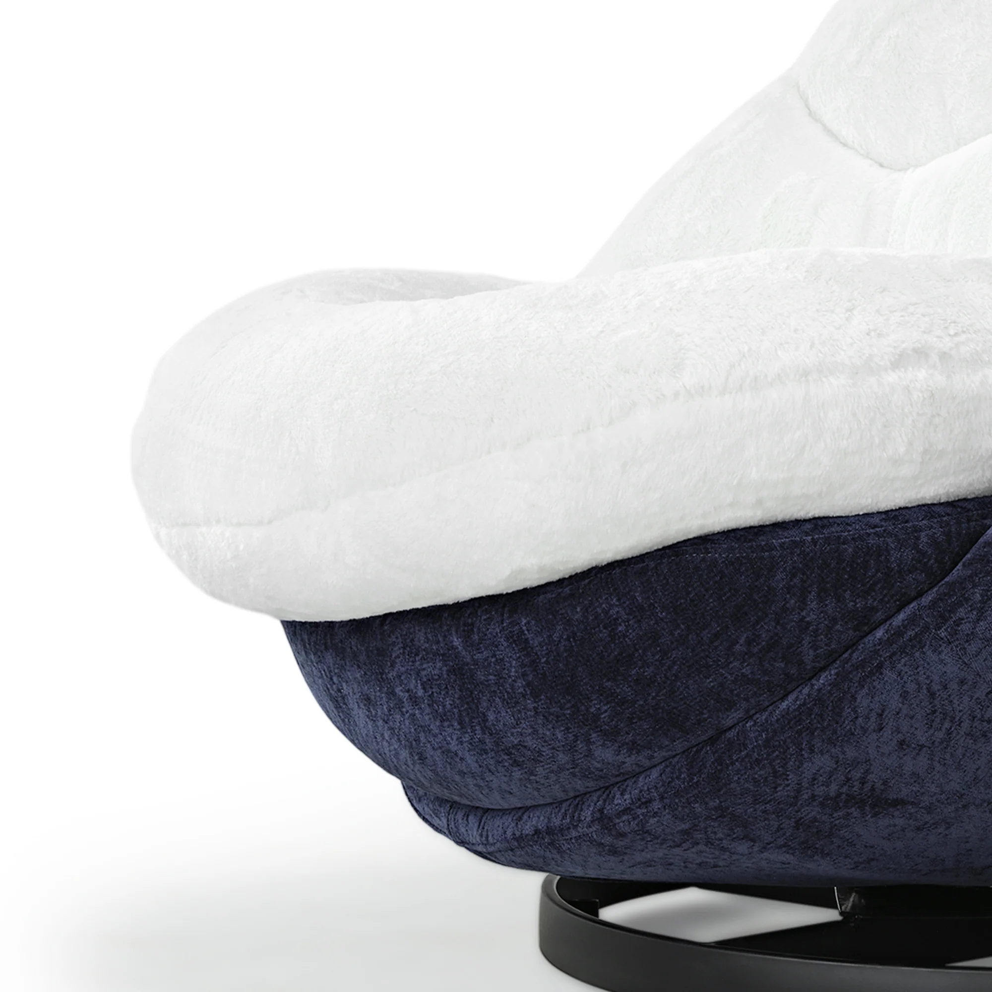Gloria, Soft Upholstered Swivel Lounge Chair, White - Image 7