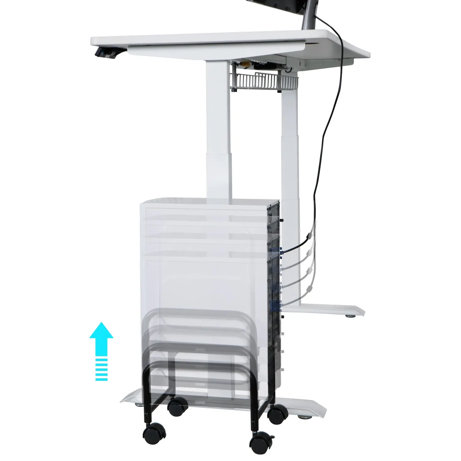 Adjustable CPU Stand, Mobile, Black - Image 4