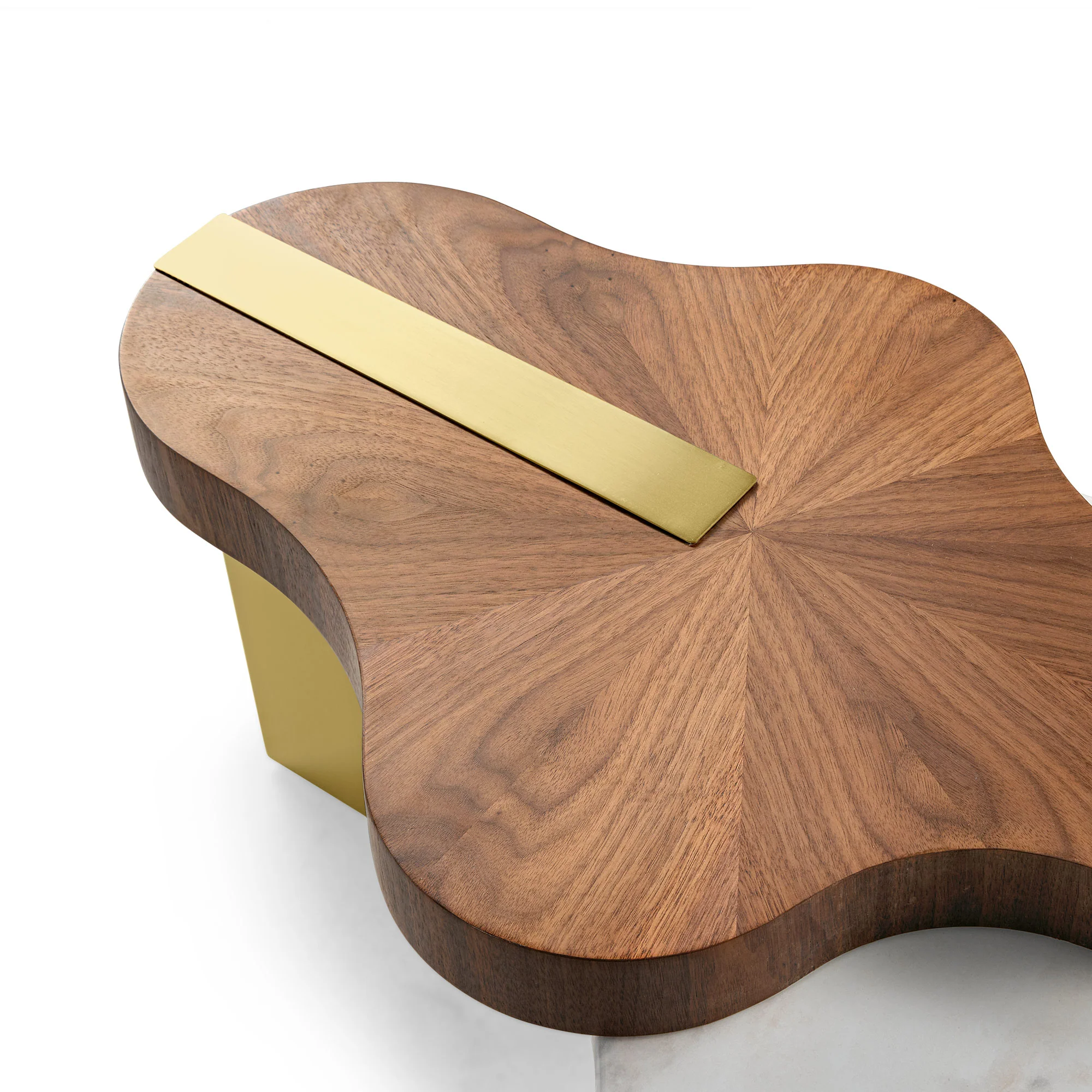 63" Cloud Shape Solid Wood Coffee Table Set - Image 10