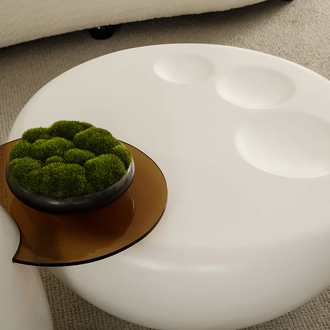 33" Abstract Cat Claw Coffee Table With Penguin Side Table Set - Image 6