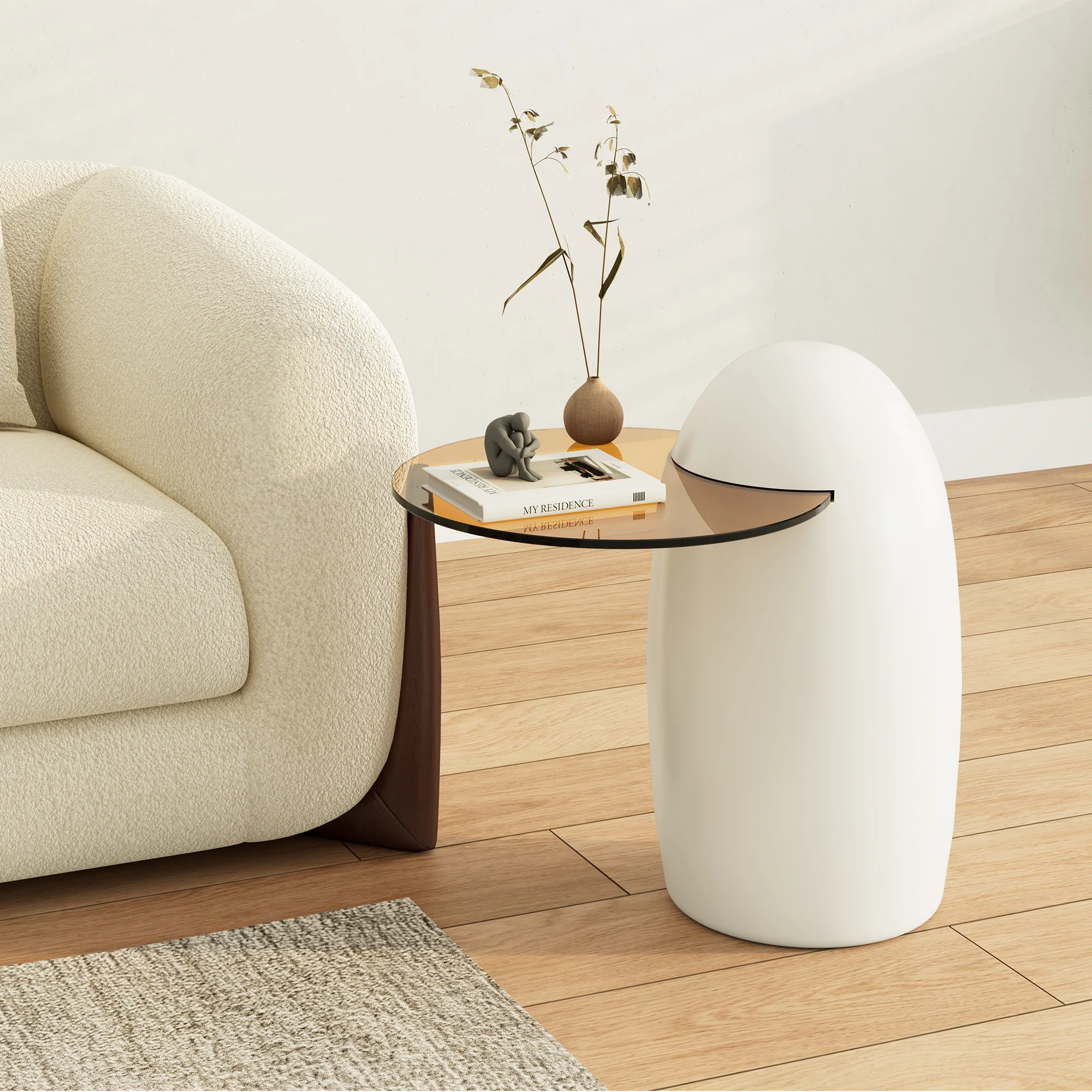 33" Abstract Cat Claw Coffee Table With Penguin Side Table Set - Image 8