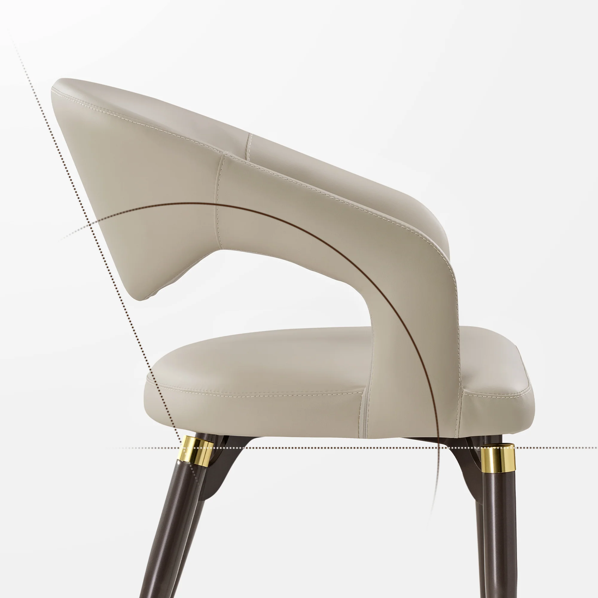 Chantilly Leather Dining Chairs, set of 2 - Image 7
