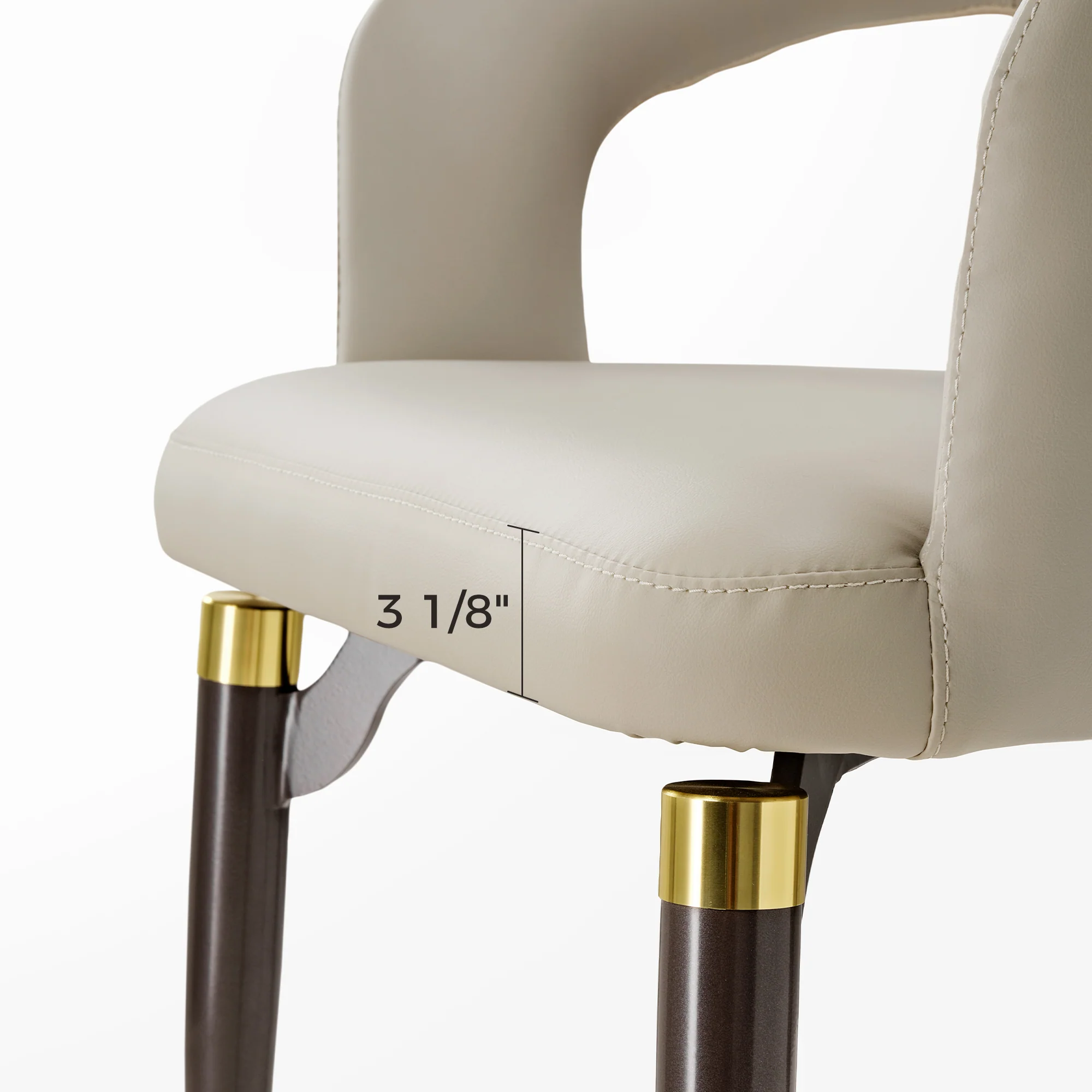 Chantilly Leather Dining Chairs, set of 2 - Image 8
