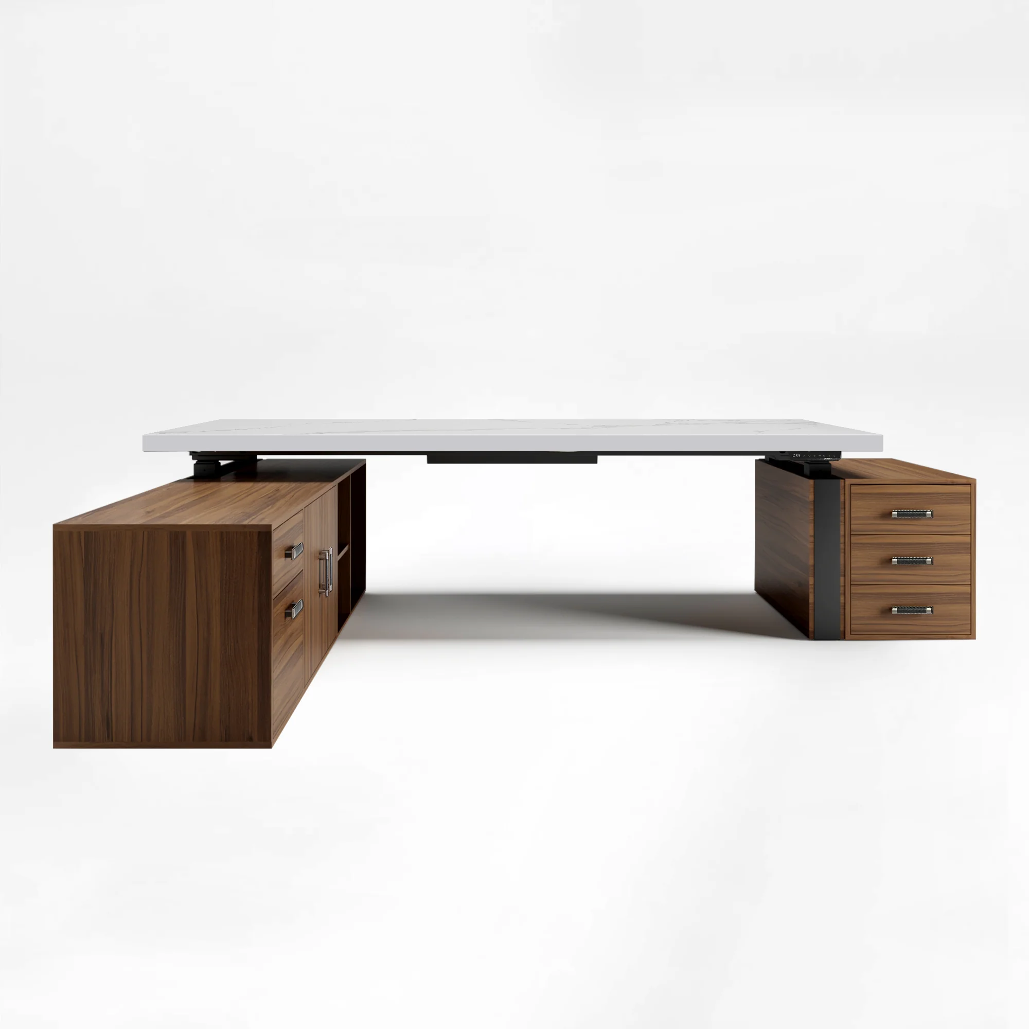 Zen Pro Series, 87"/72" Executive Standing Desk with Cabinets Set - Image 61
