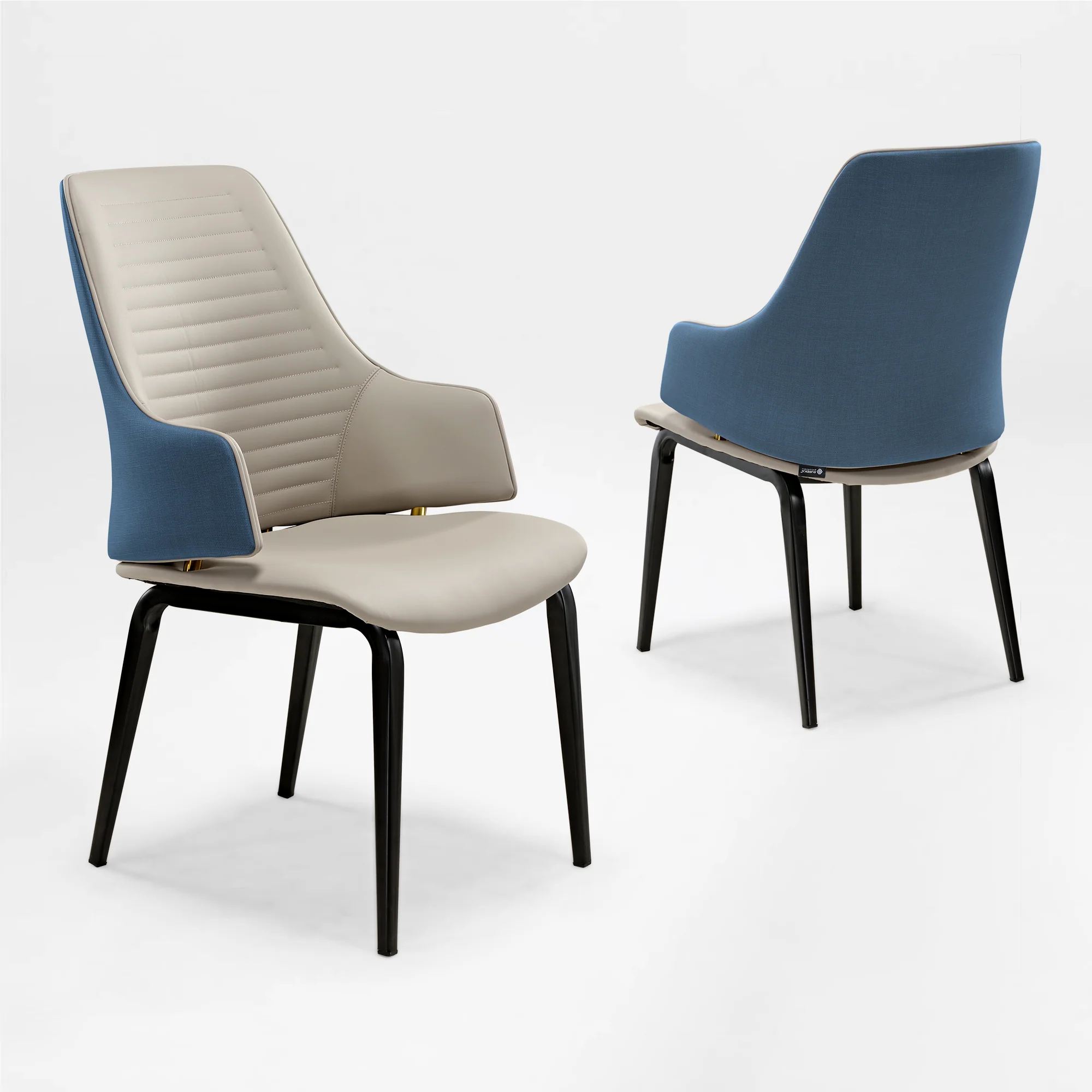 Juliet, Dining Arm Chairs Set of 2, Brown/Blue - Image 20