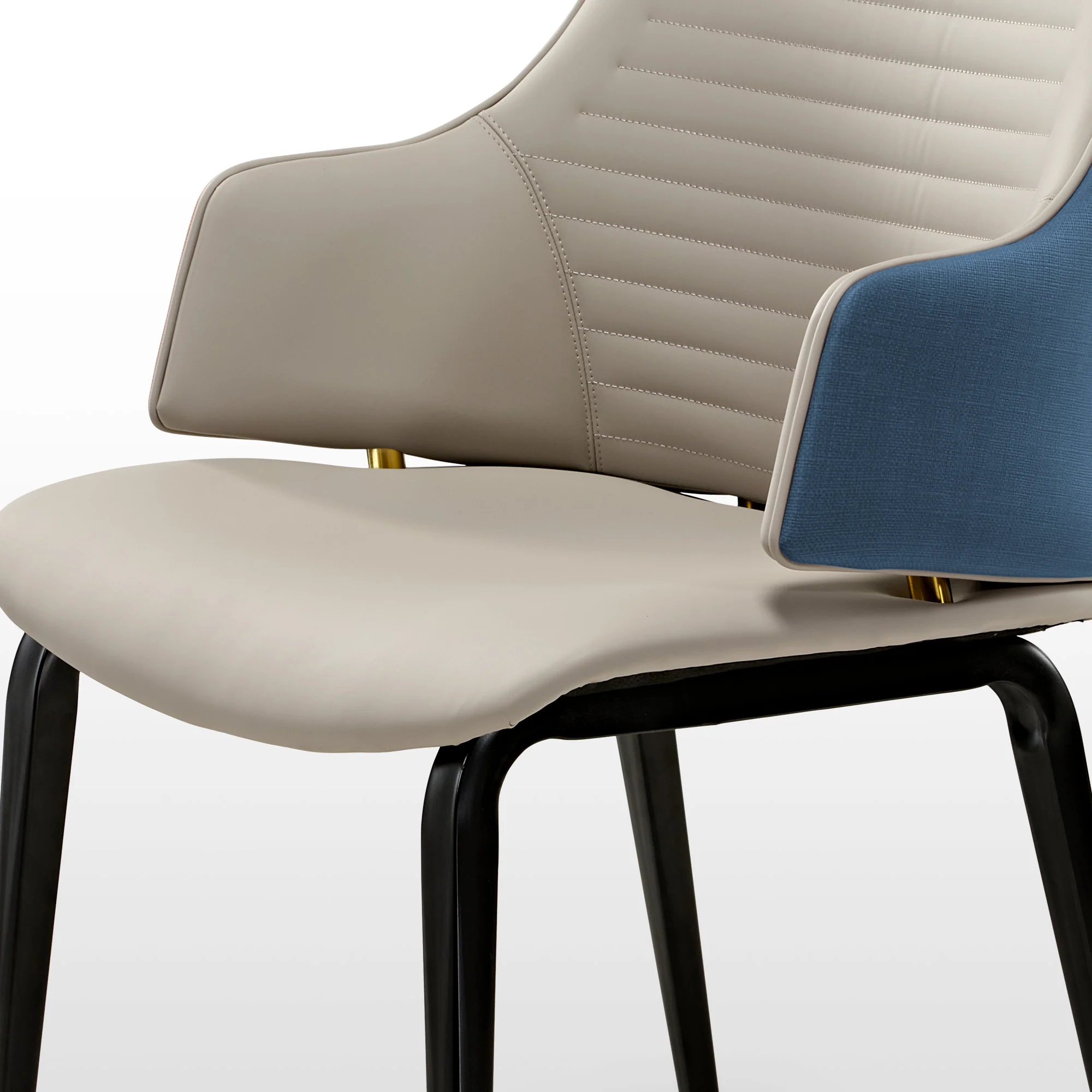 Juliet, Dining Arm Chairs Set of 2, Brown/Blue - Image 30