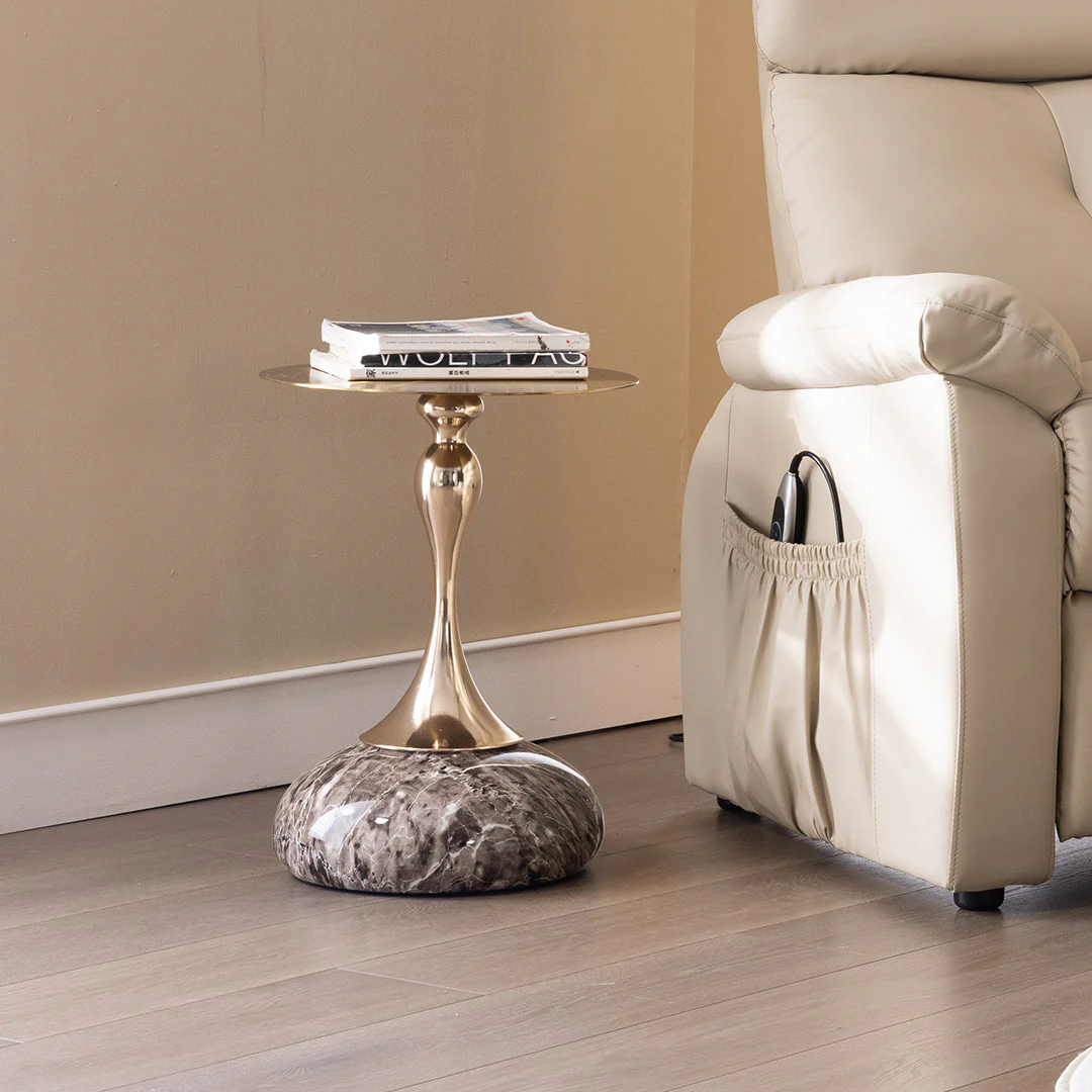 15" Round Metal Top Side Table - Image 6