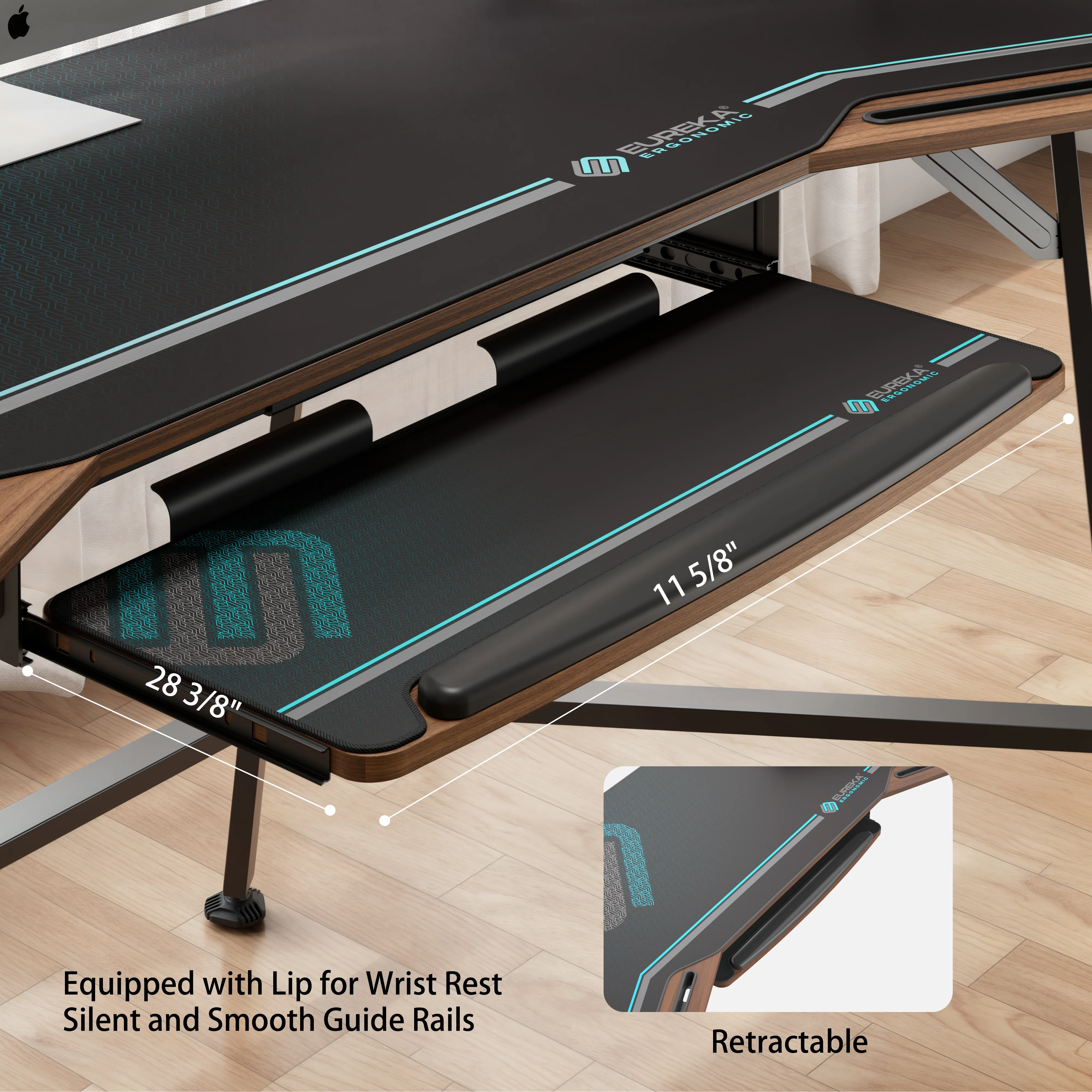 Aero Wing Shaped Studio Desk (73"x23") - Image 11