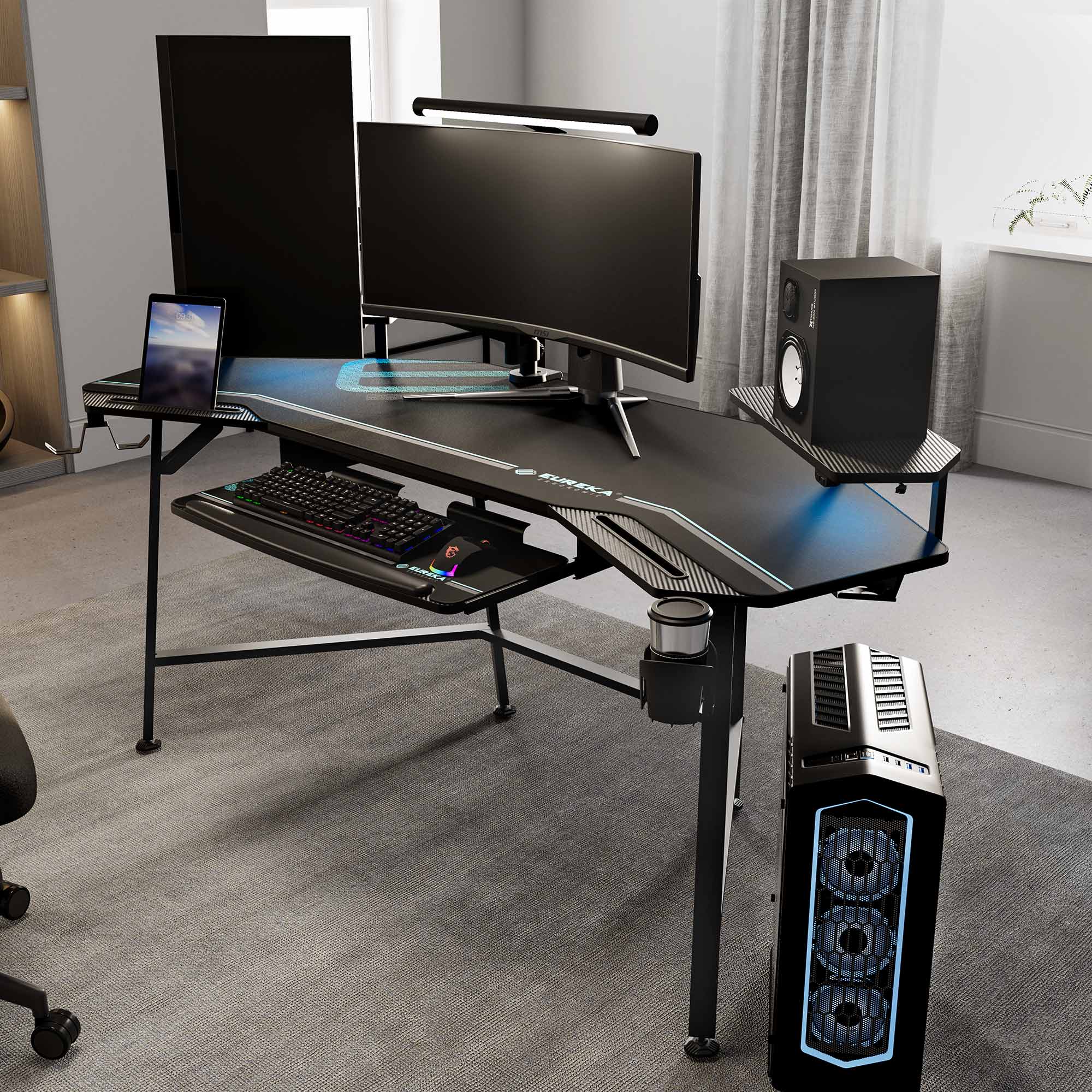 Aero Wing Shaped Studio Desk (73"x23") - Image 27