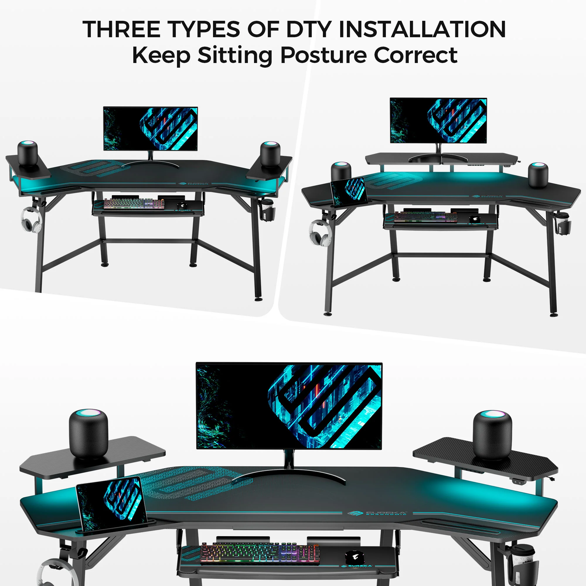 Aero Wing Shaped Studio Desk (73"x23") - Image 31