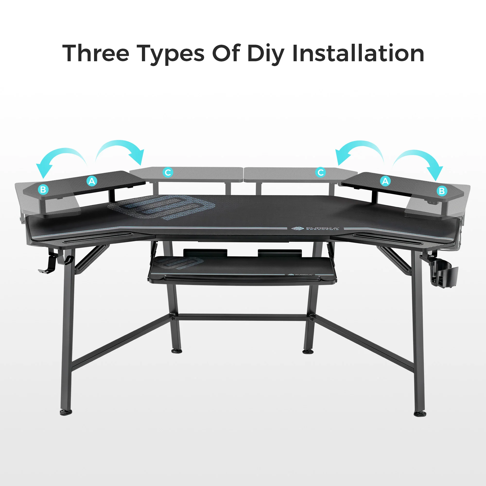 Aero Wing Shaped Studio Desk (73"x23") - Image 32