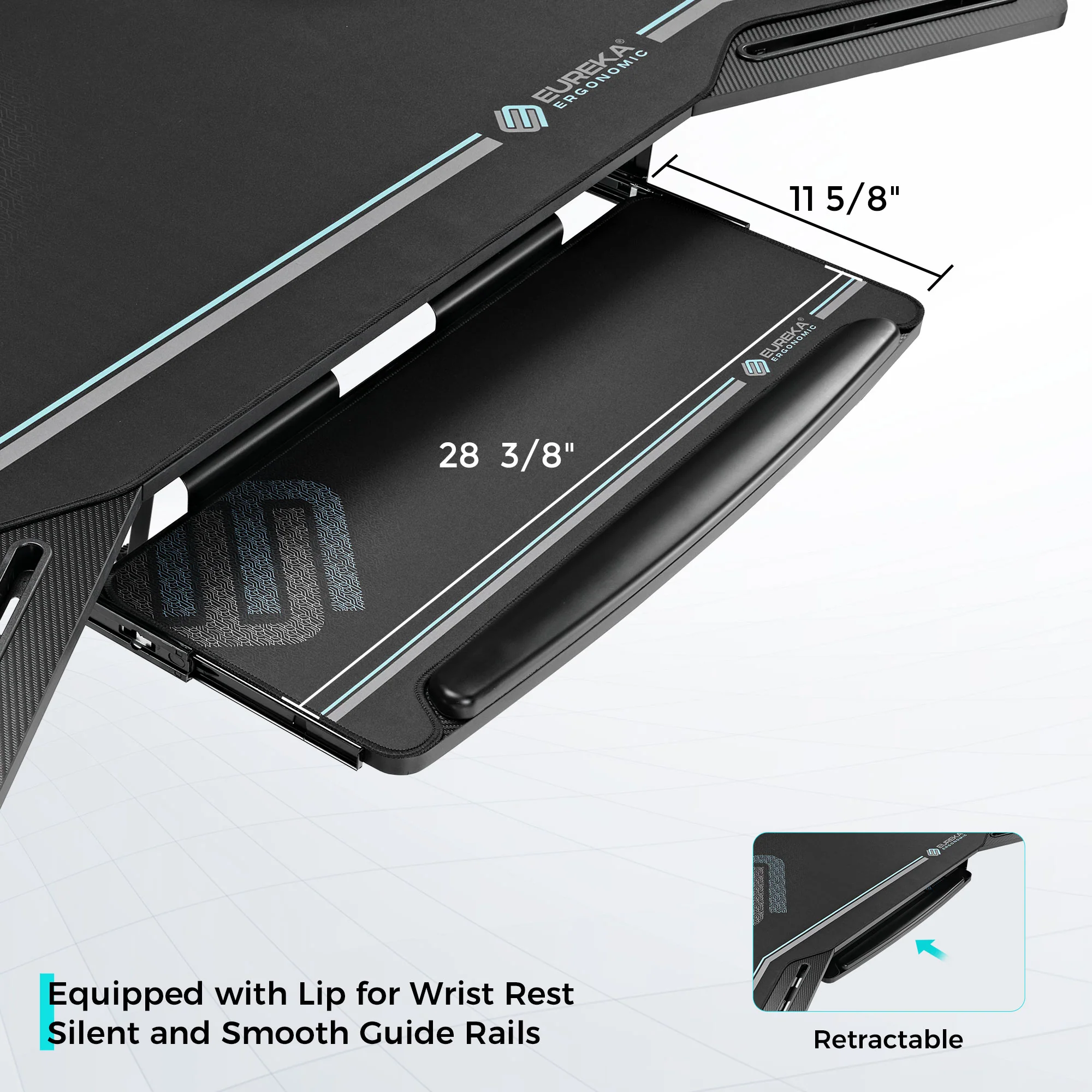 Aero Wing Shaped Studio Desk (73"x23") - Image 34