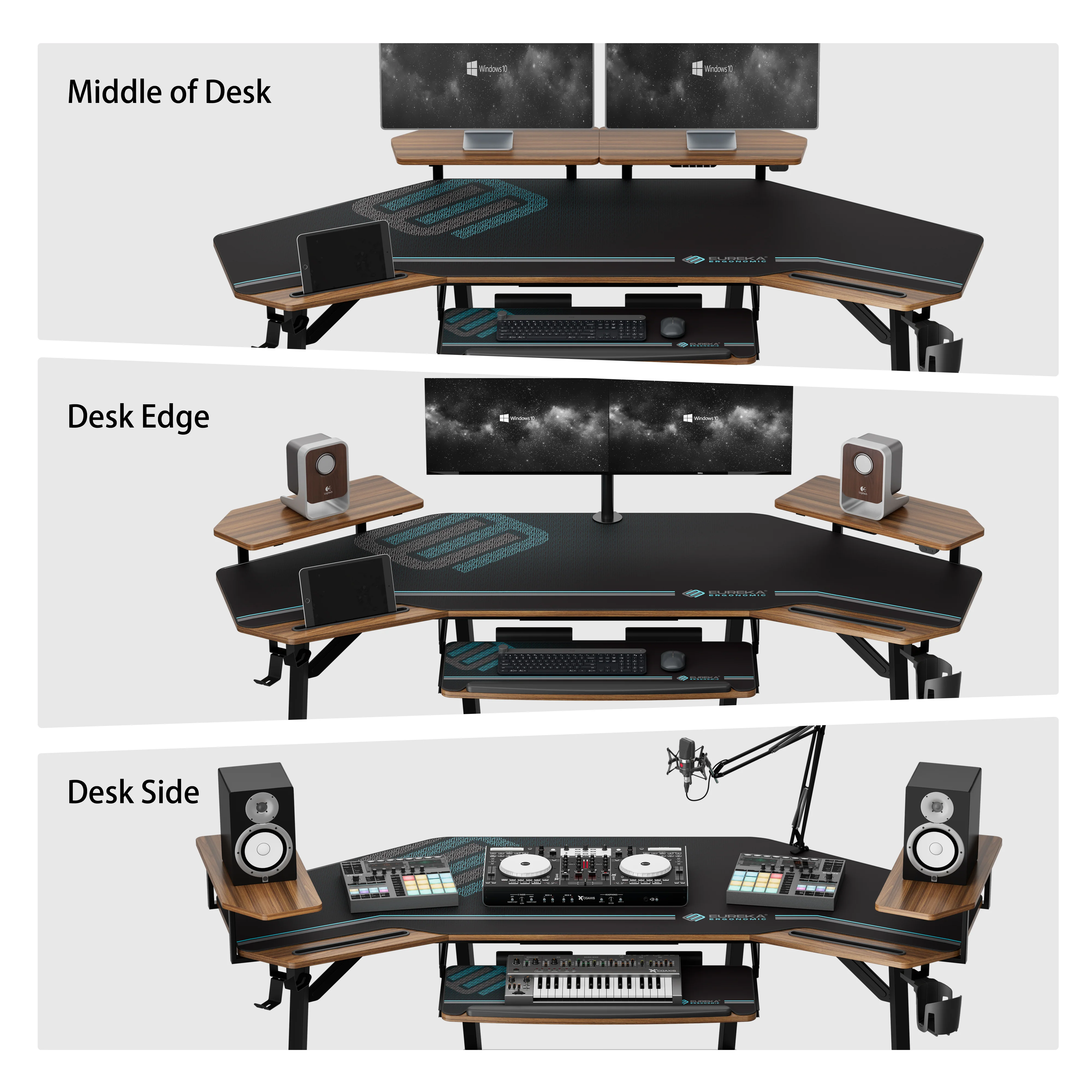 Aero Wing Shaped Studio Desk (73"x23") - Image 7