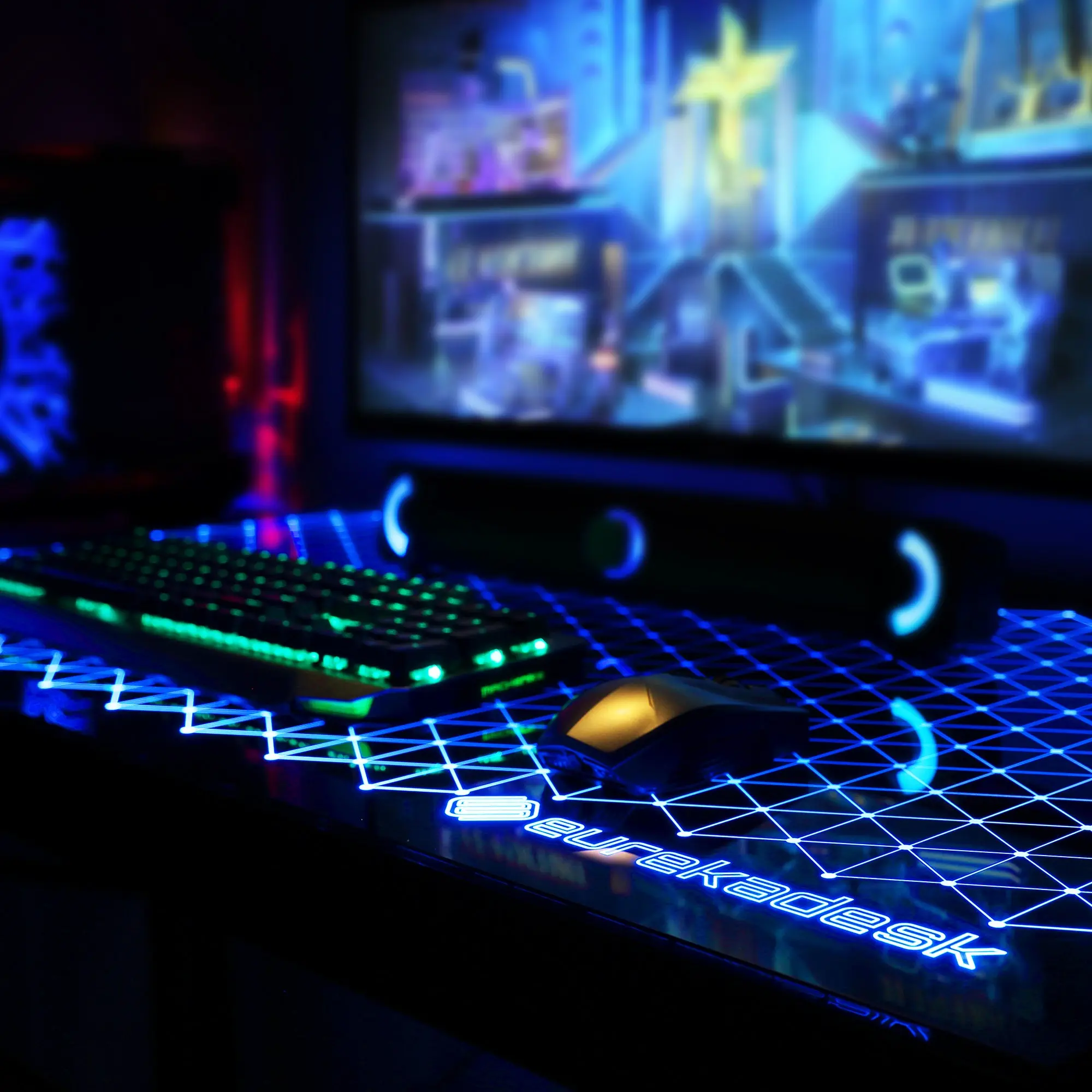 GTG-G55, Glass Desktop Gaming Standing Desk (55"x23") - Image 5
