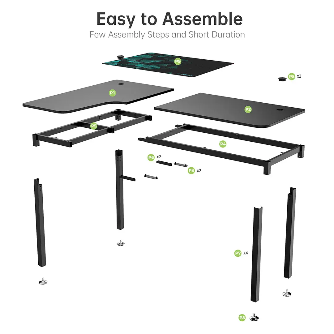 L-Shaped Office Desk (60"x23") - Image 7