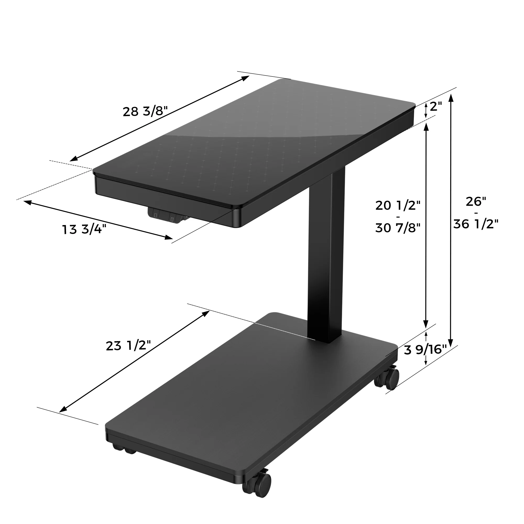 Height-Adjustable Illuminated Panel CPU Cart - Image 14