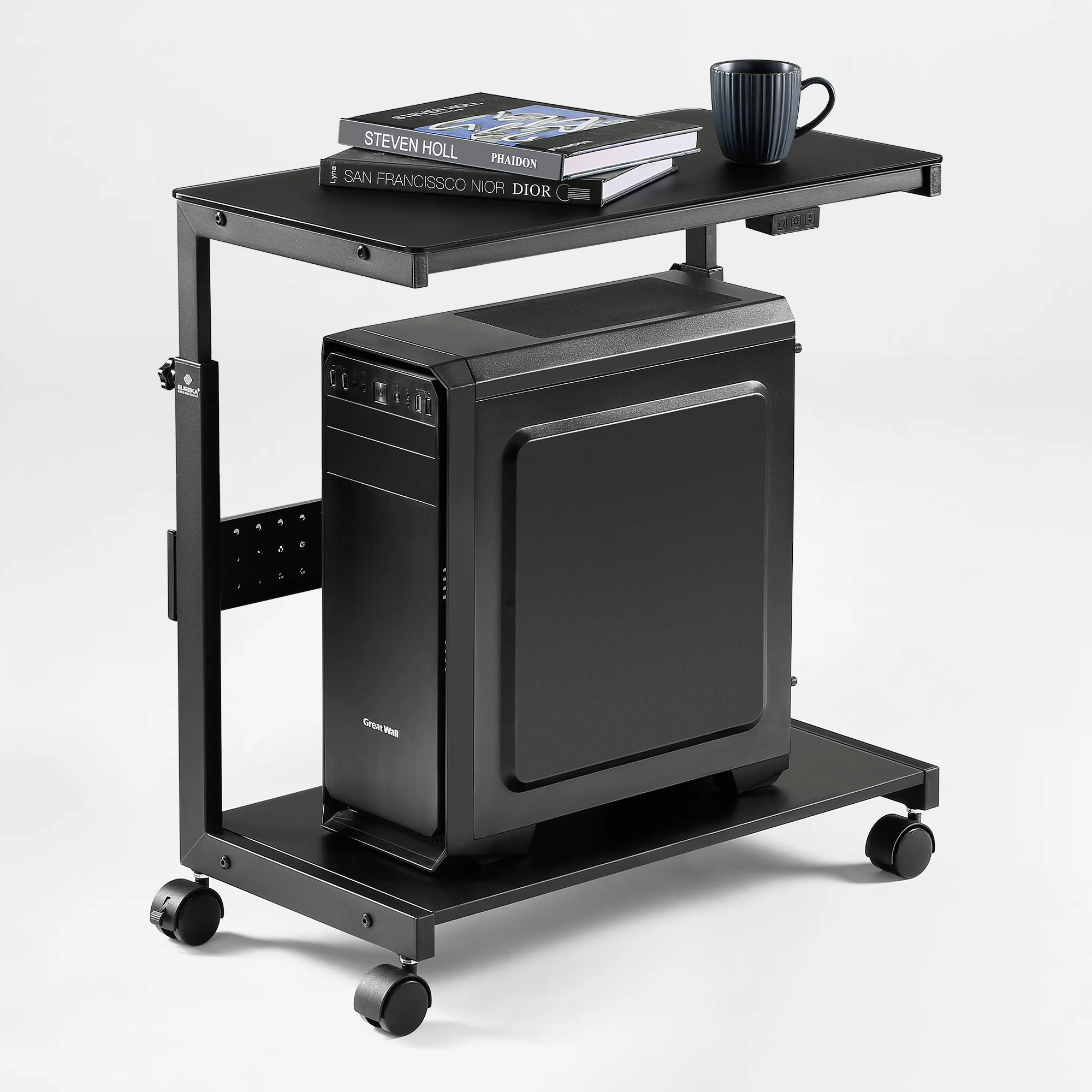 Height-Adjustable Illuminated Panel CPU Cart - Image 16