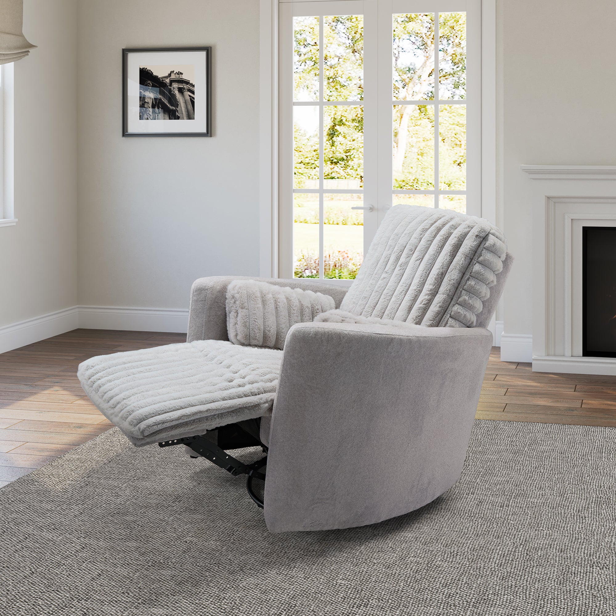 Lucia,Swivel Rocking Manual Recliner - Image 4
