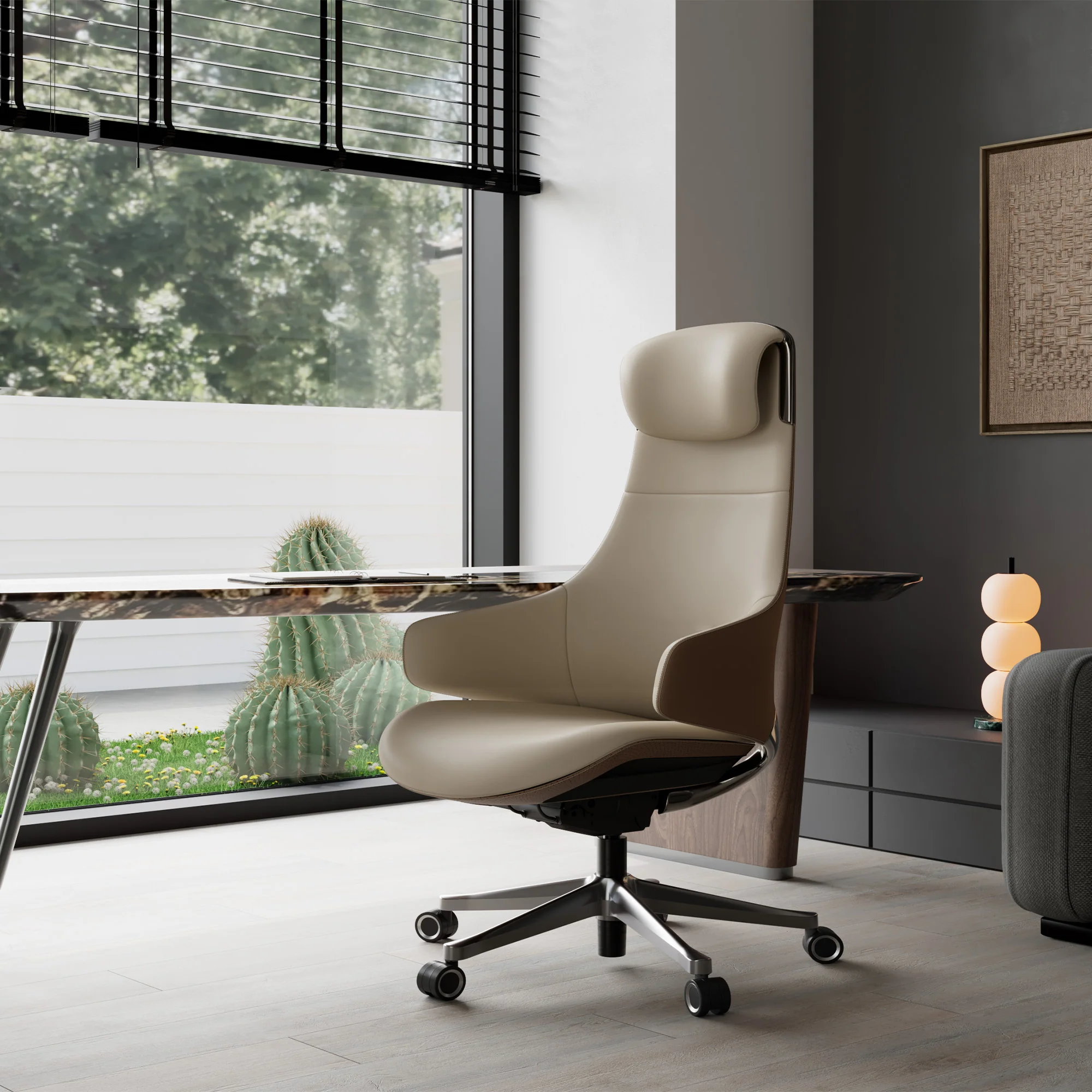 Serene Ella, Napa Leather Executive Chair - Image 3