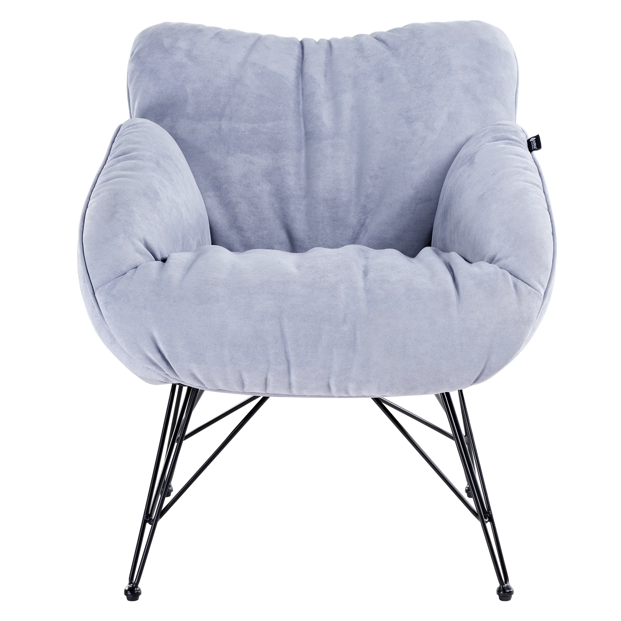 Marco, Soft Padded Cozy Lounge Chair, Blue - Image 10