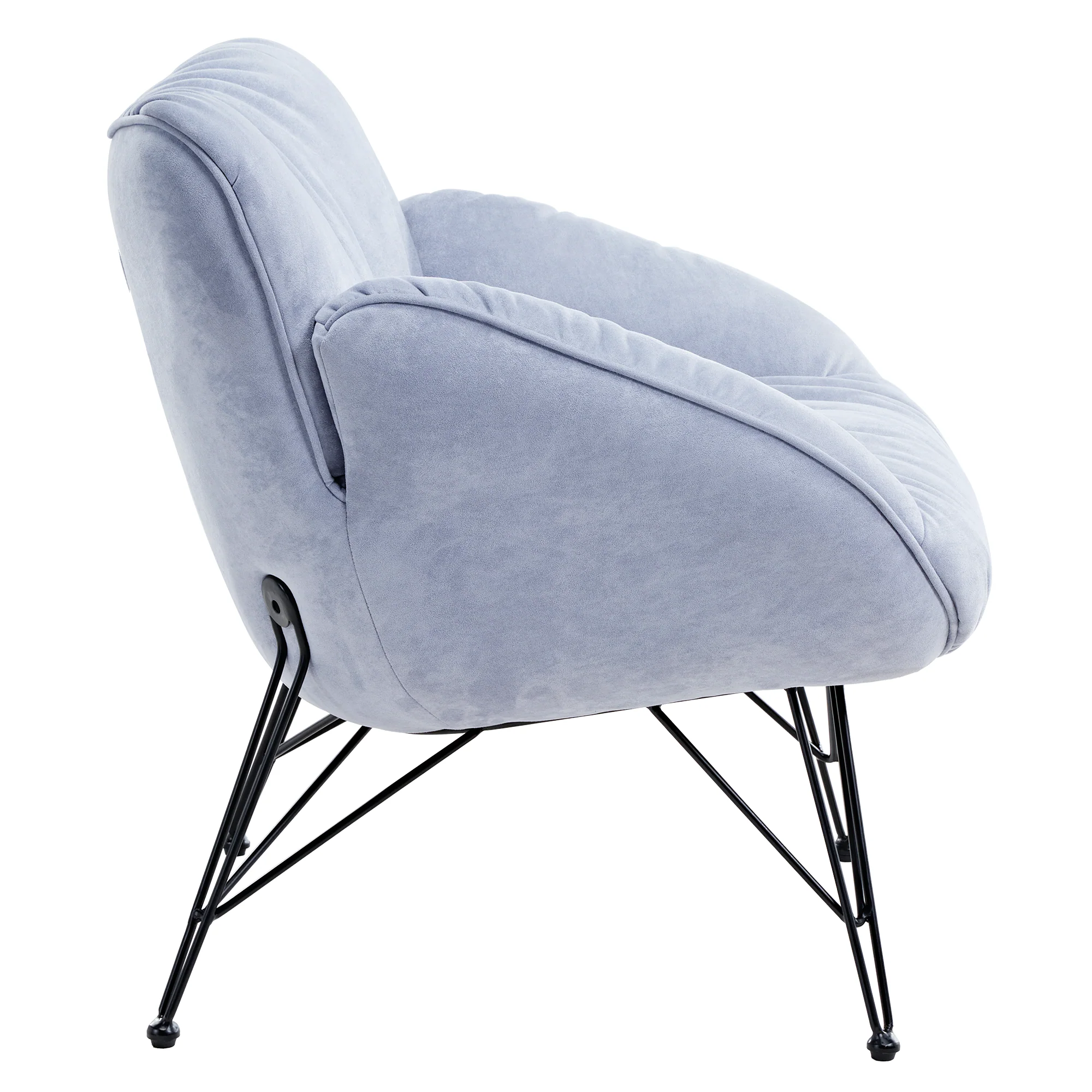 Marco, Soft Padded Cozy Lounge Chair, Blue - Image 11