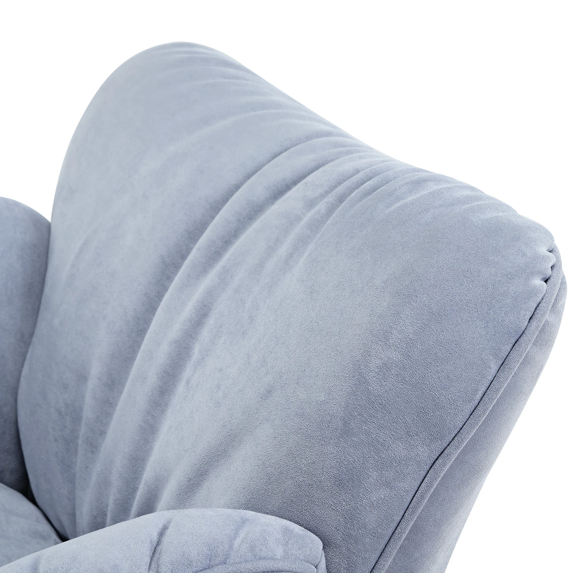 Marco, Soft Padded Cozy Lounge Chair, Blue - Image 3