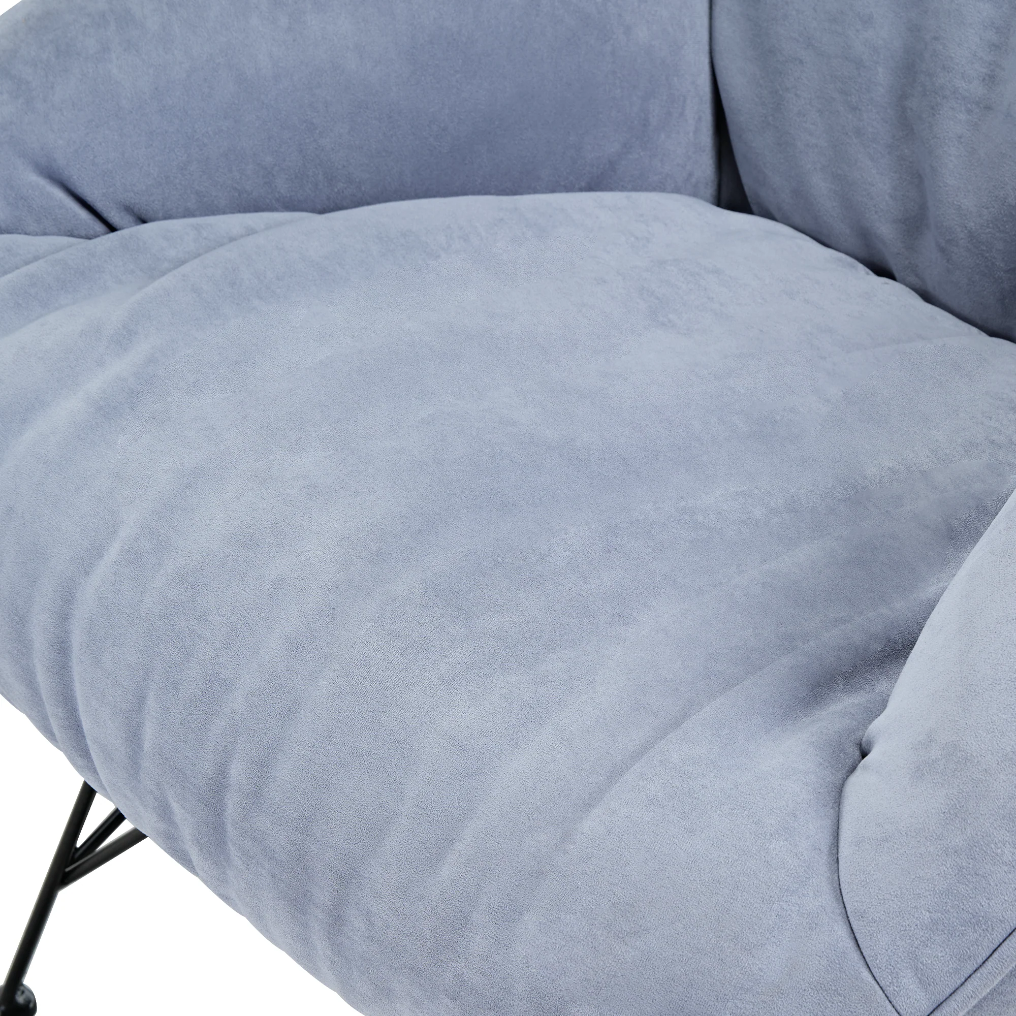 Marco, Soft Padded Cozy Lounge Chair, Blue - Image 4
