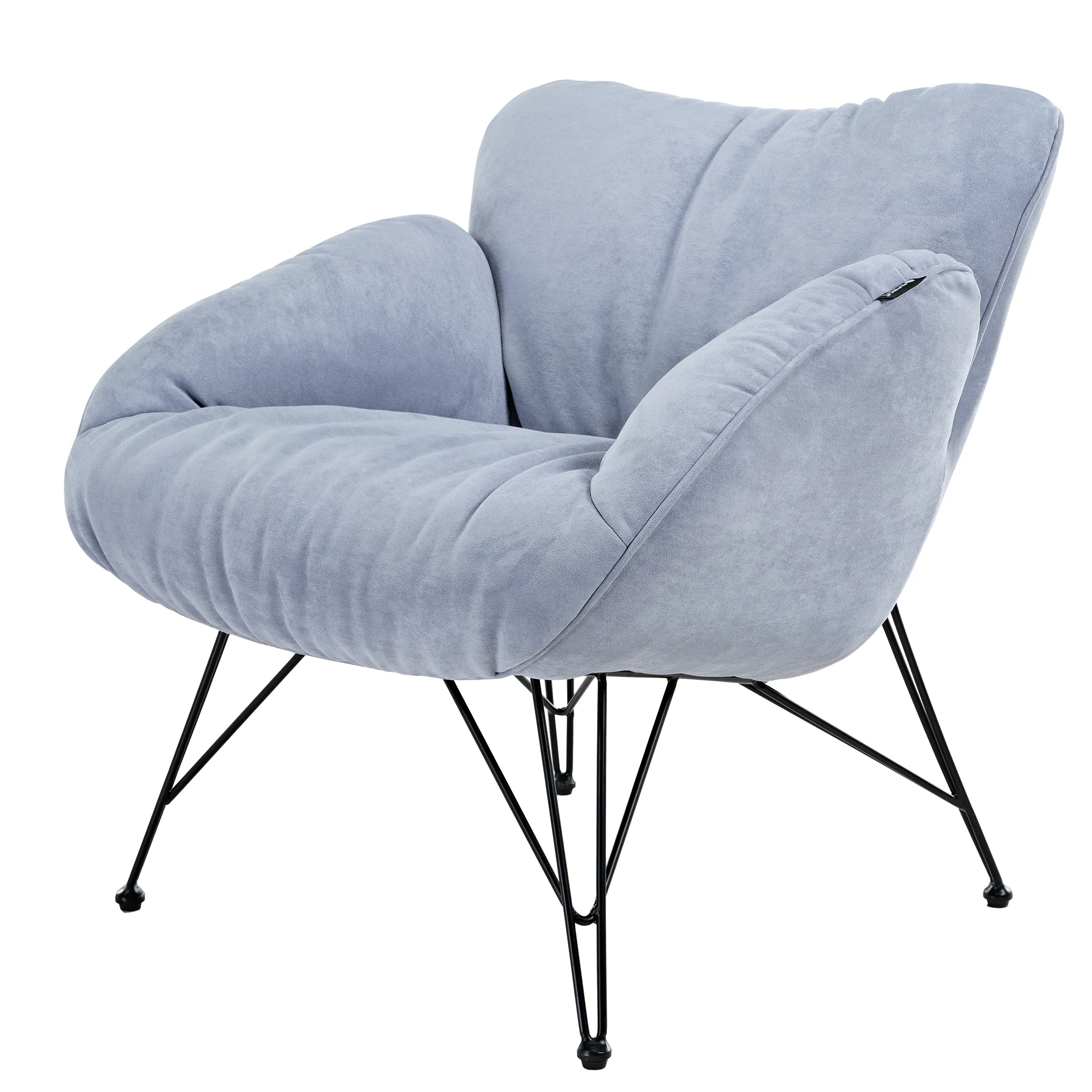 Marco, Soft Padded Cozy Lounge Chair, Blue - Image 9