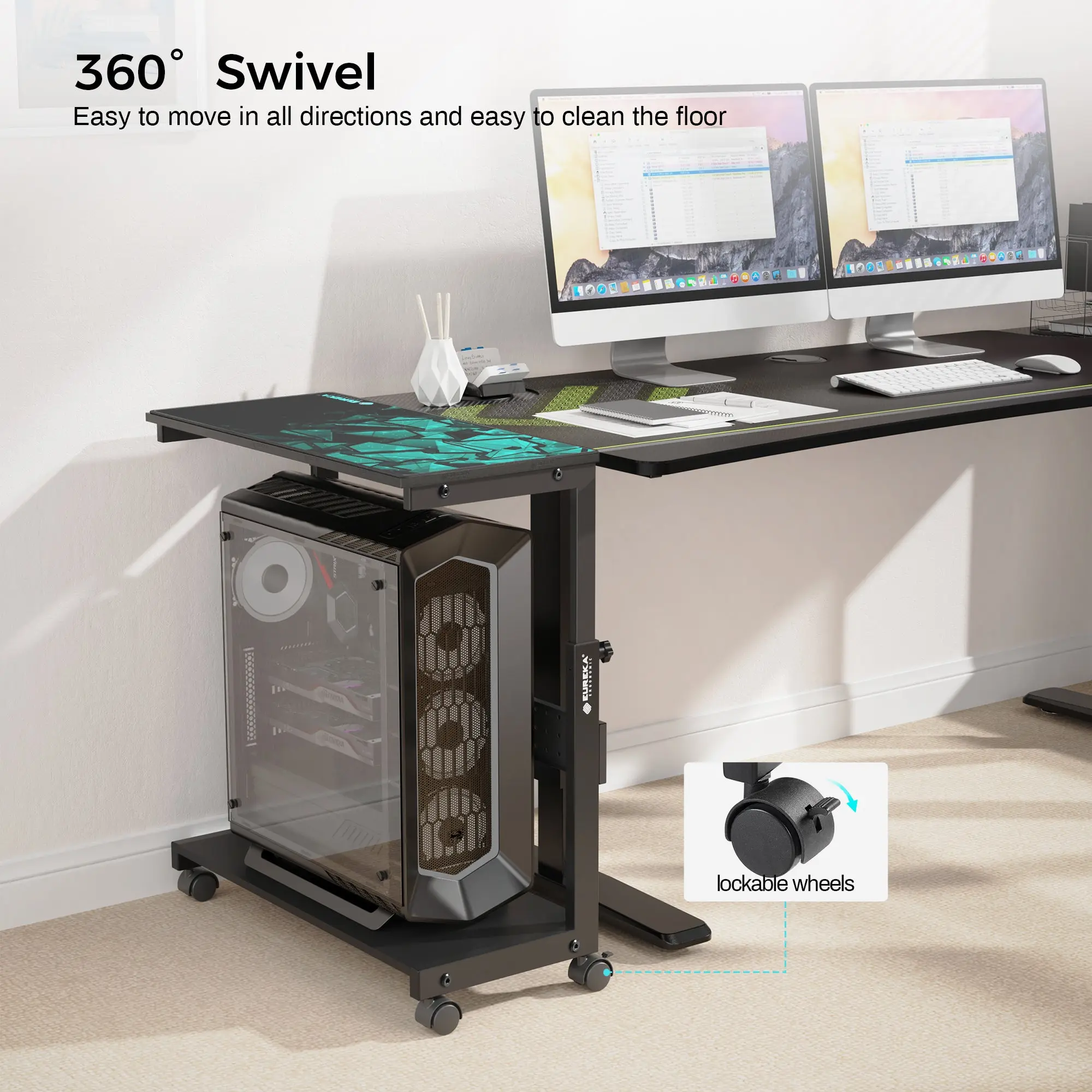 Mobile Height Adjustable CPU Cart - Image 4