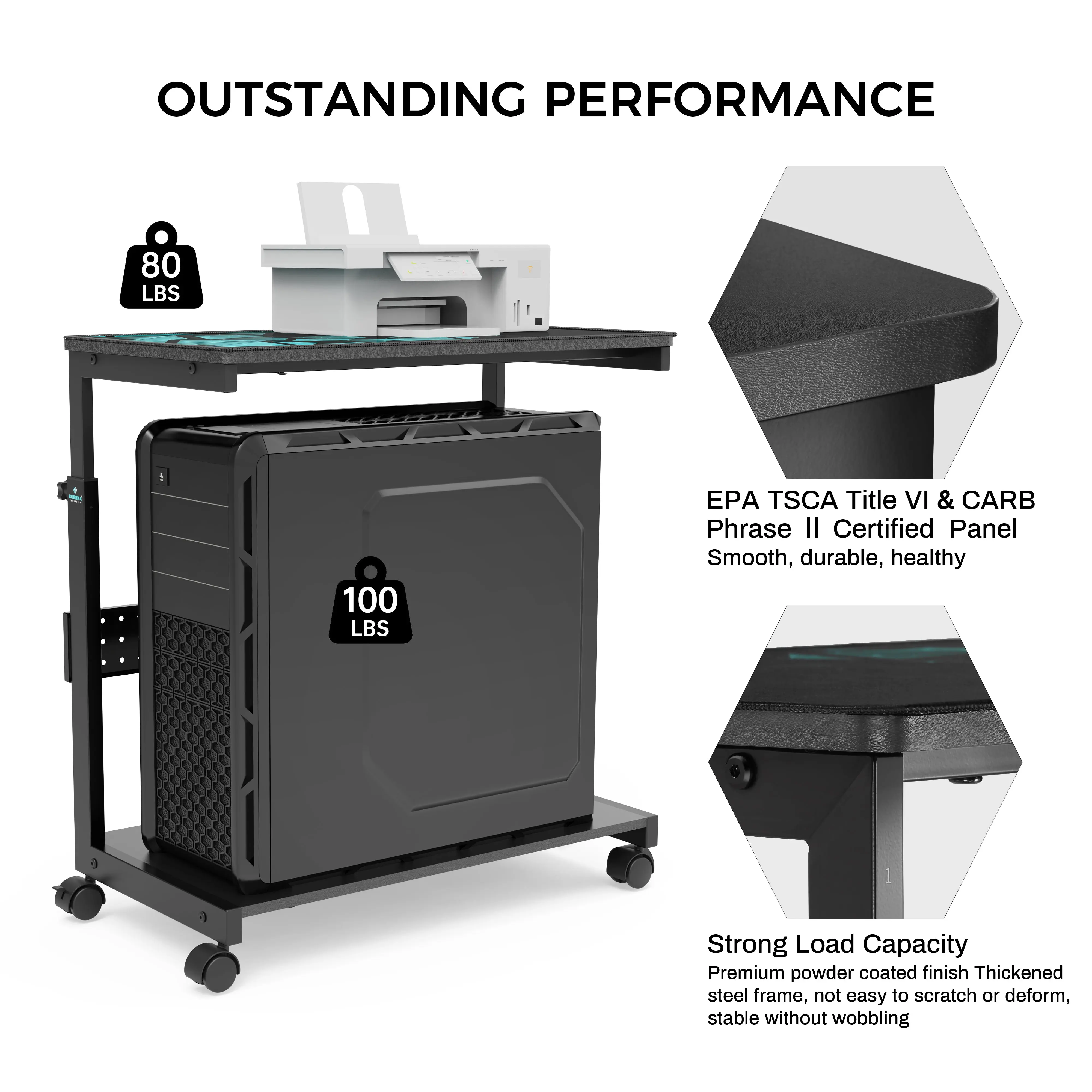 Mobile Height Adjustable CPU Cart - Image 6