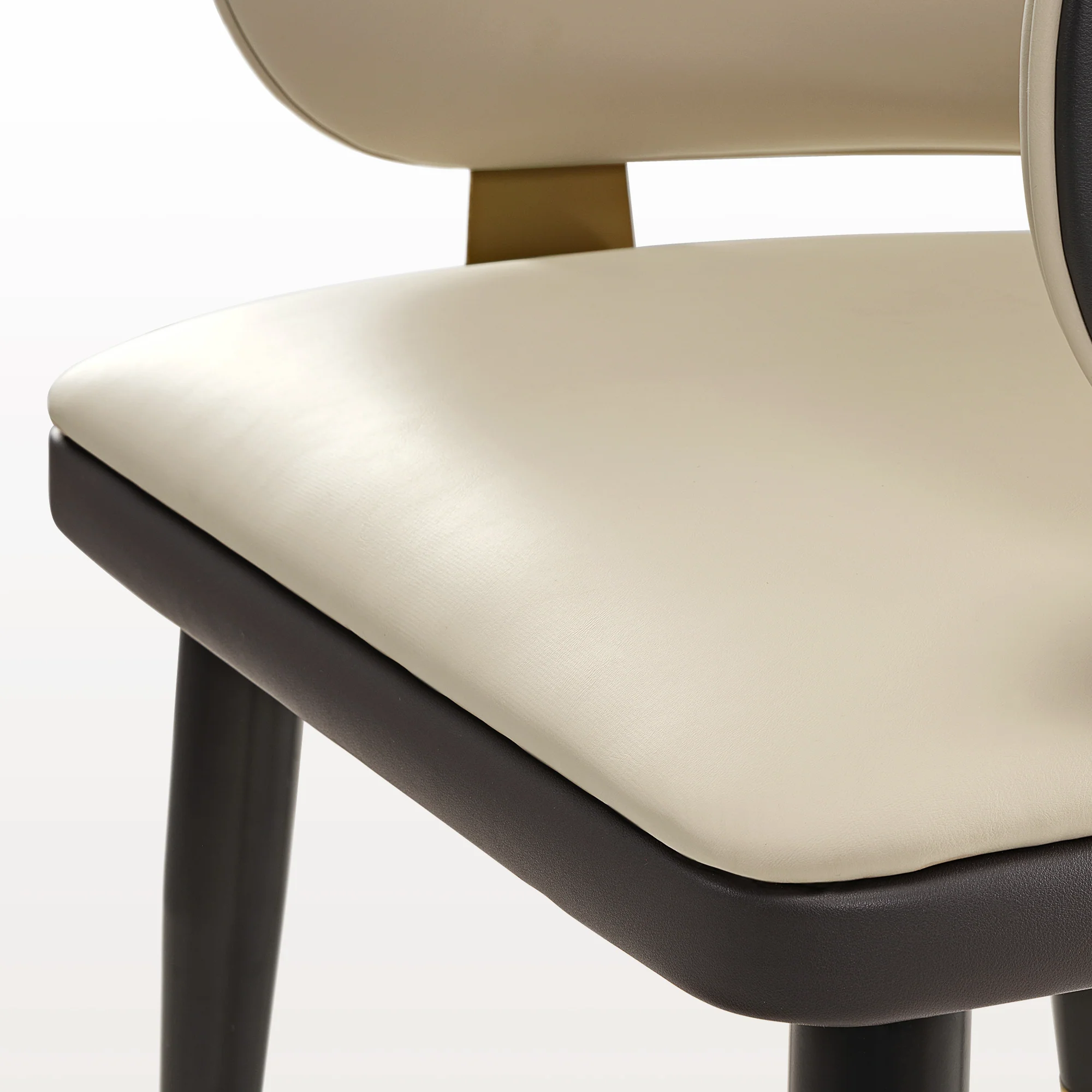 Anareli, Upholstered Dining Arm Chairs Set of 2,Beige & Dark Brown - Image 10