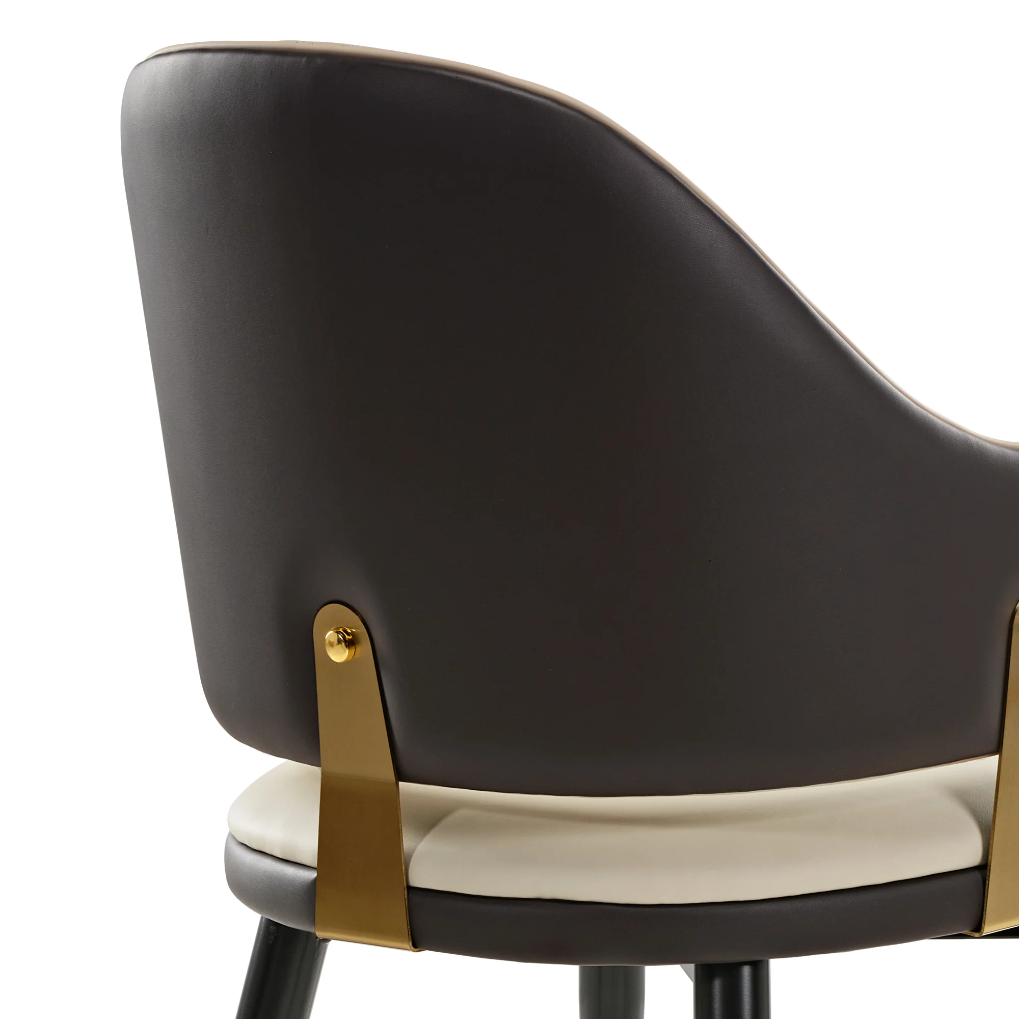 Anareli, Upholstered Dining Arm Chairs Set of 2,Beige & Dark Brown - Image 8