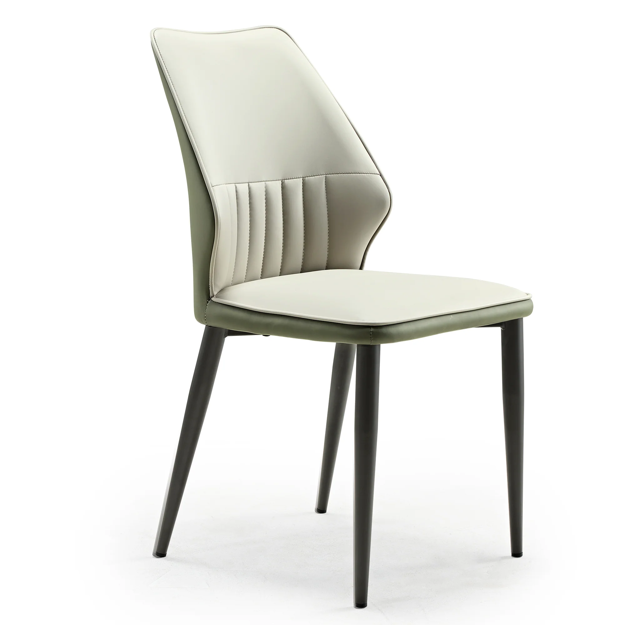 Ember, Upholstered Dining Side Chair Set of 2, Gray & Bottle Green - Image 13