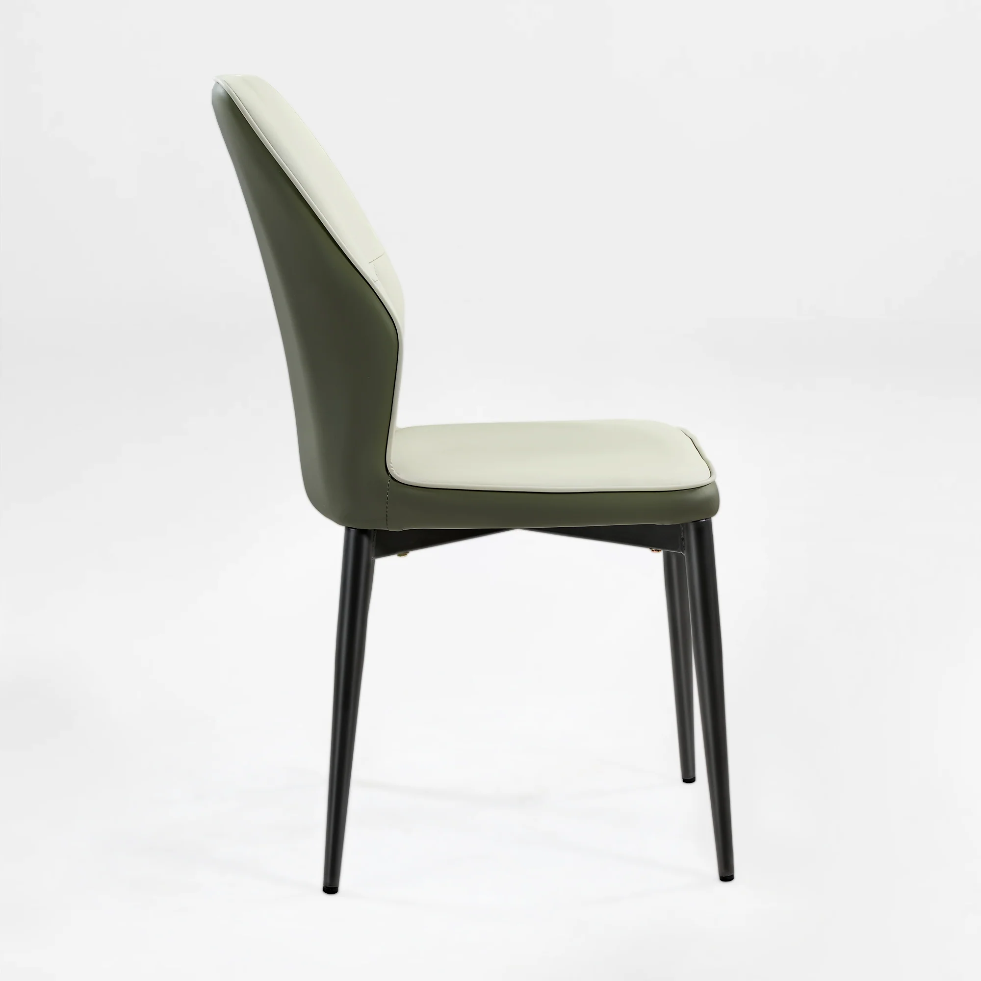 Ember, Upholstered Dining Side Chair Set of 2, Gray & Bottle Green - Image 14