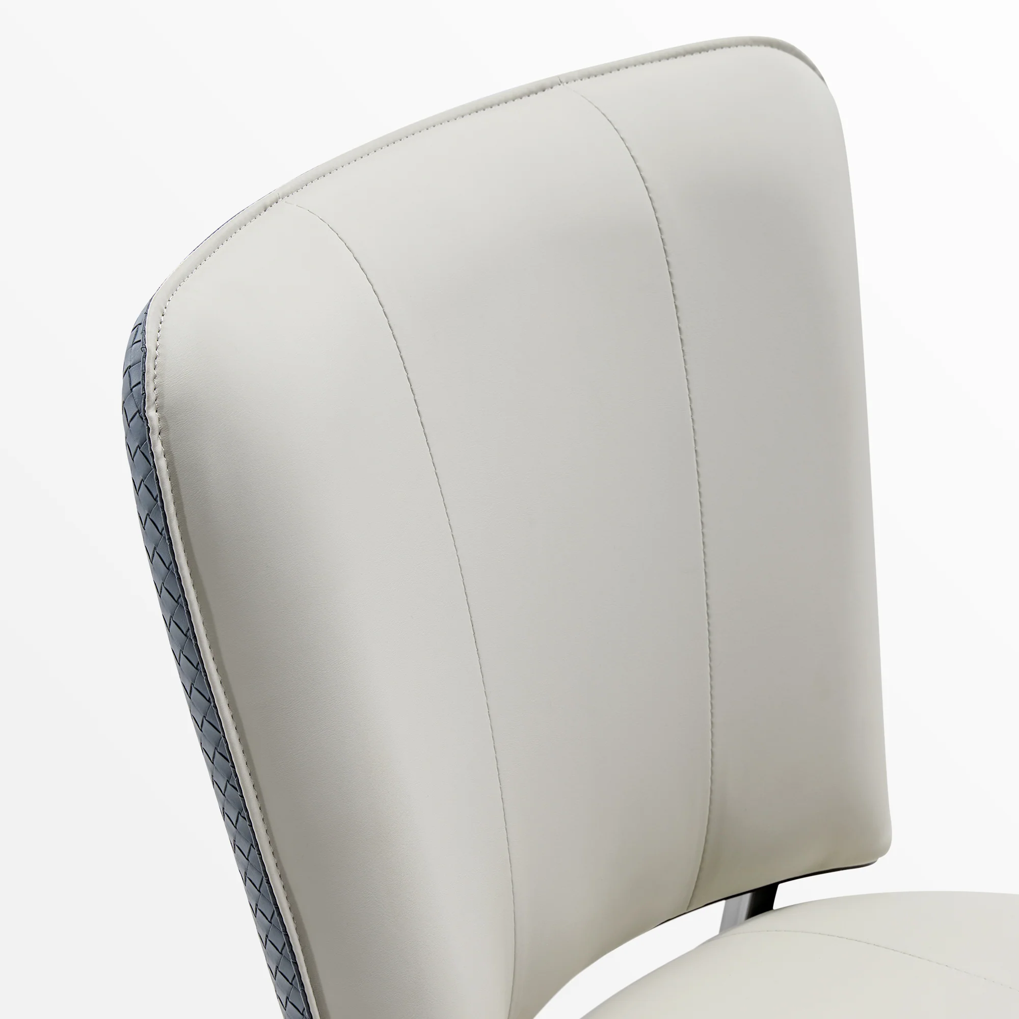 Aspen, Upholstered Dining Side Chairs Set of 2,  Indigo Blue& Off-White - Image 9