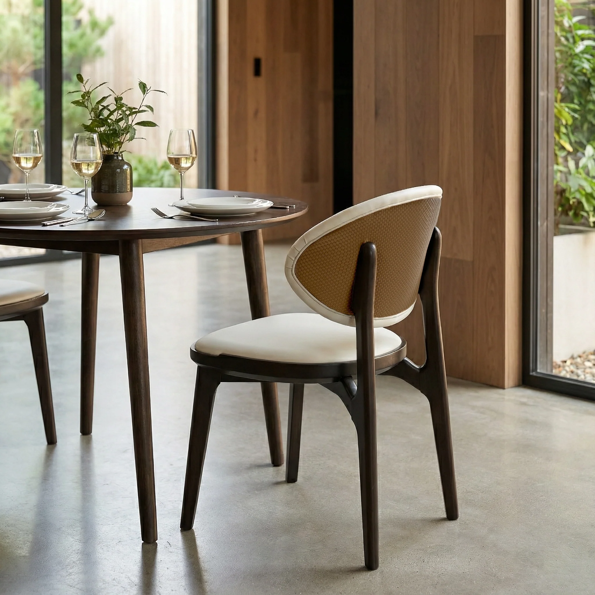 Cedar, Dining Side Chairs Set of 2, Off-white - Image 5