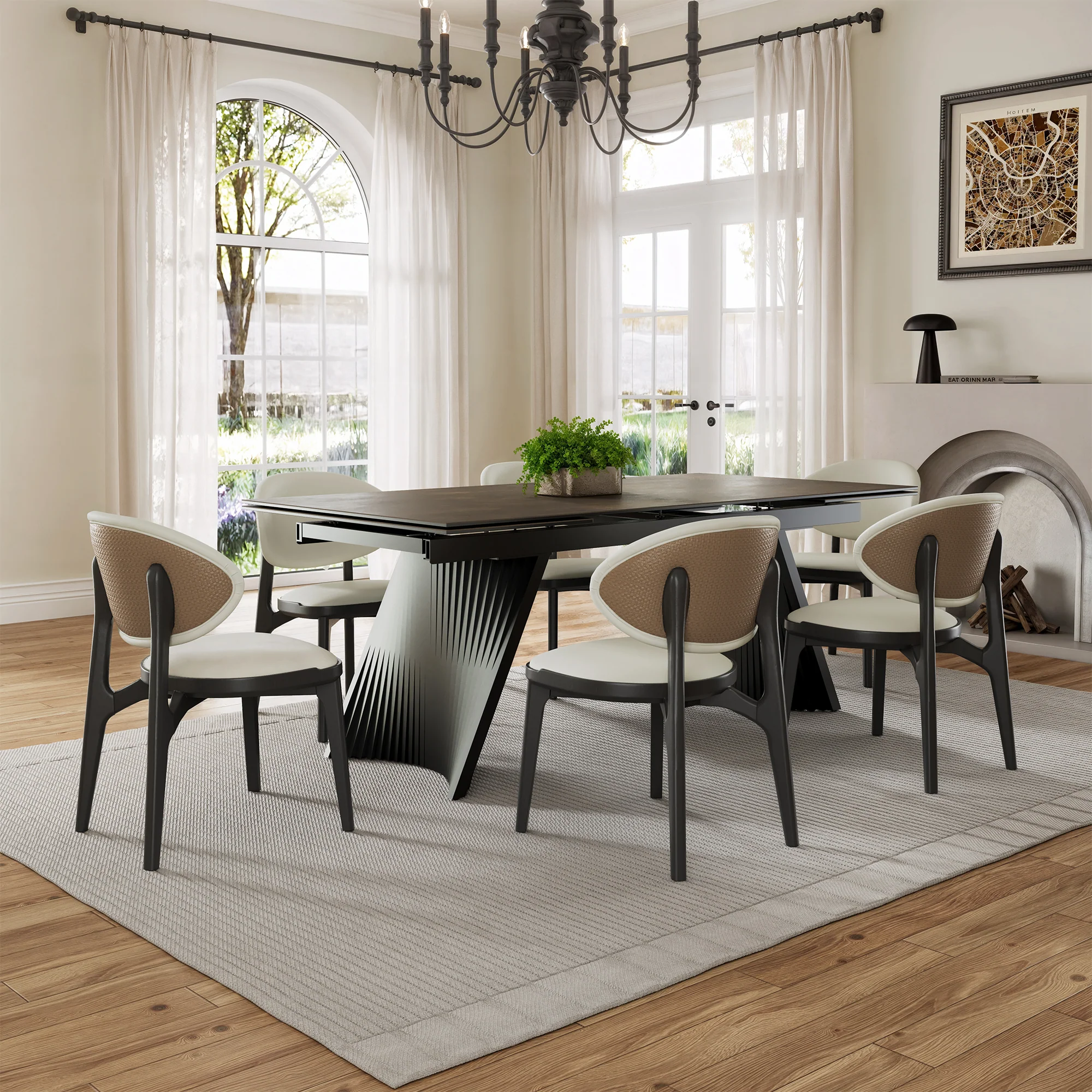 Cedar, Dining Side Chairs Set of 2, Off-white - Image 6